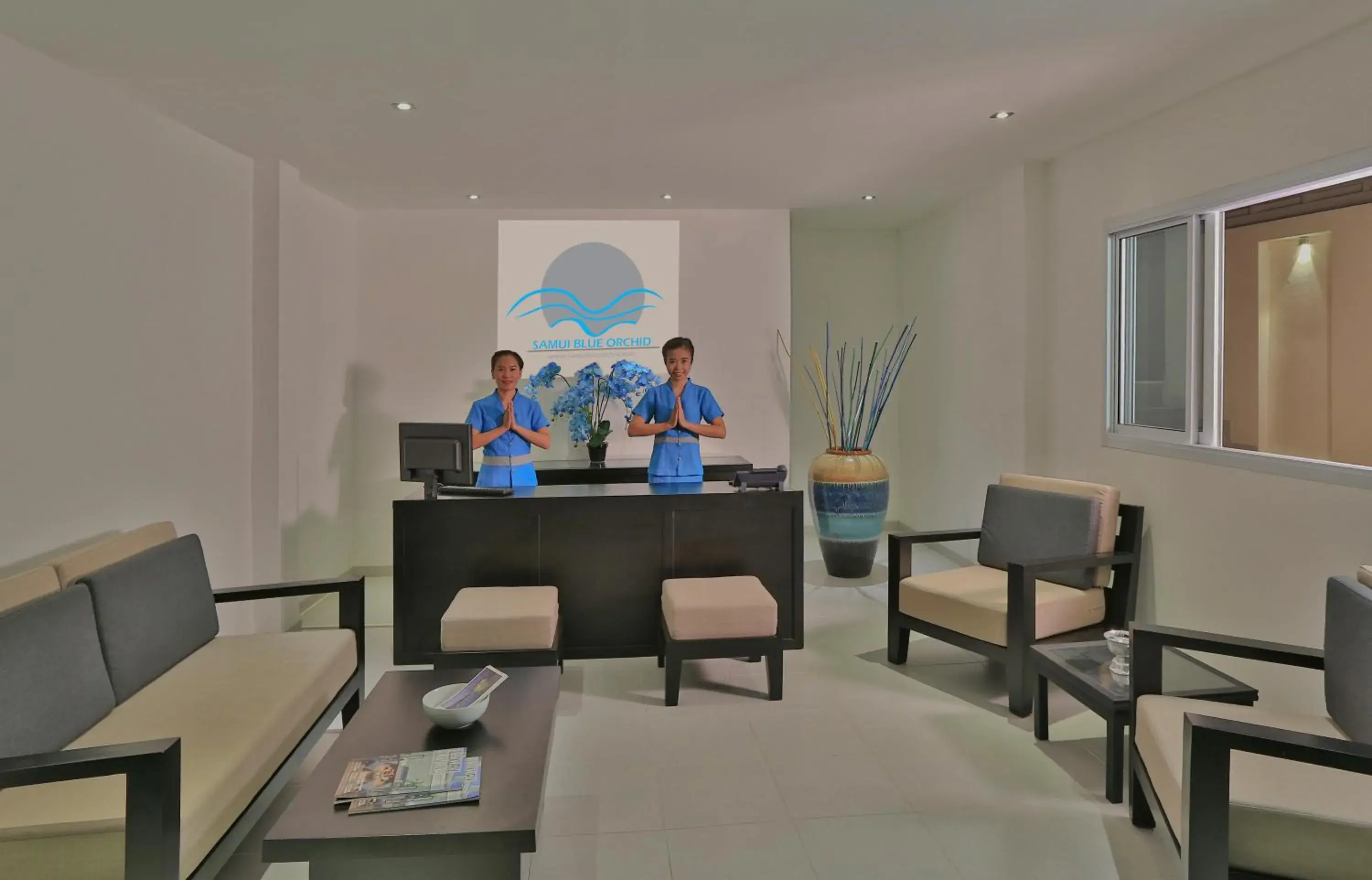 Lobby or reception in Samui Blue Orchid - Adult Only Lobby or reception in Samui Blue Orchid - Adult Only