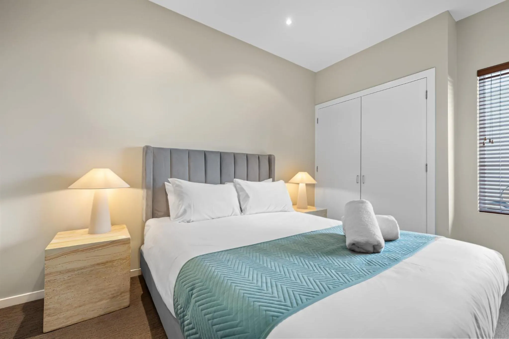 Bed in Deep Blue Hotel & Hot Springs