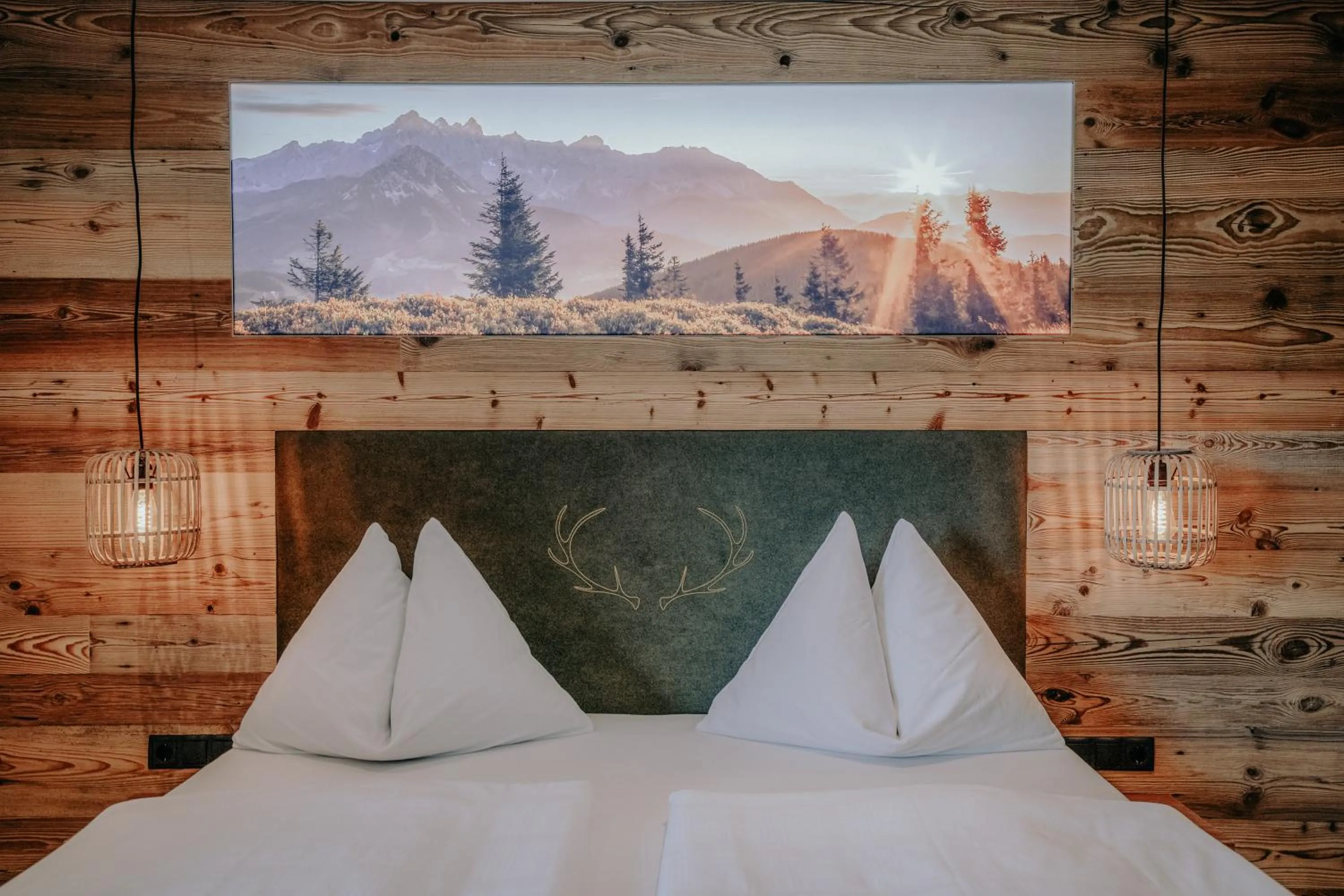 Bed in Frühstückspension Friedheim