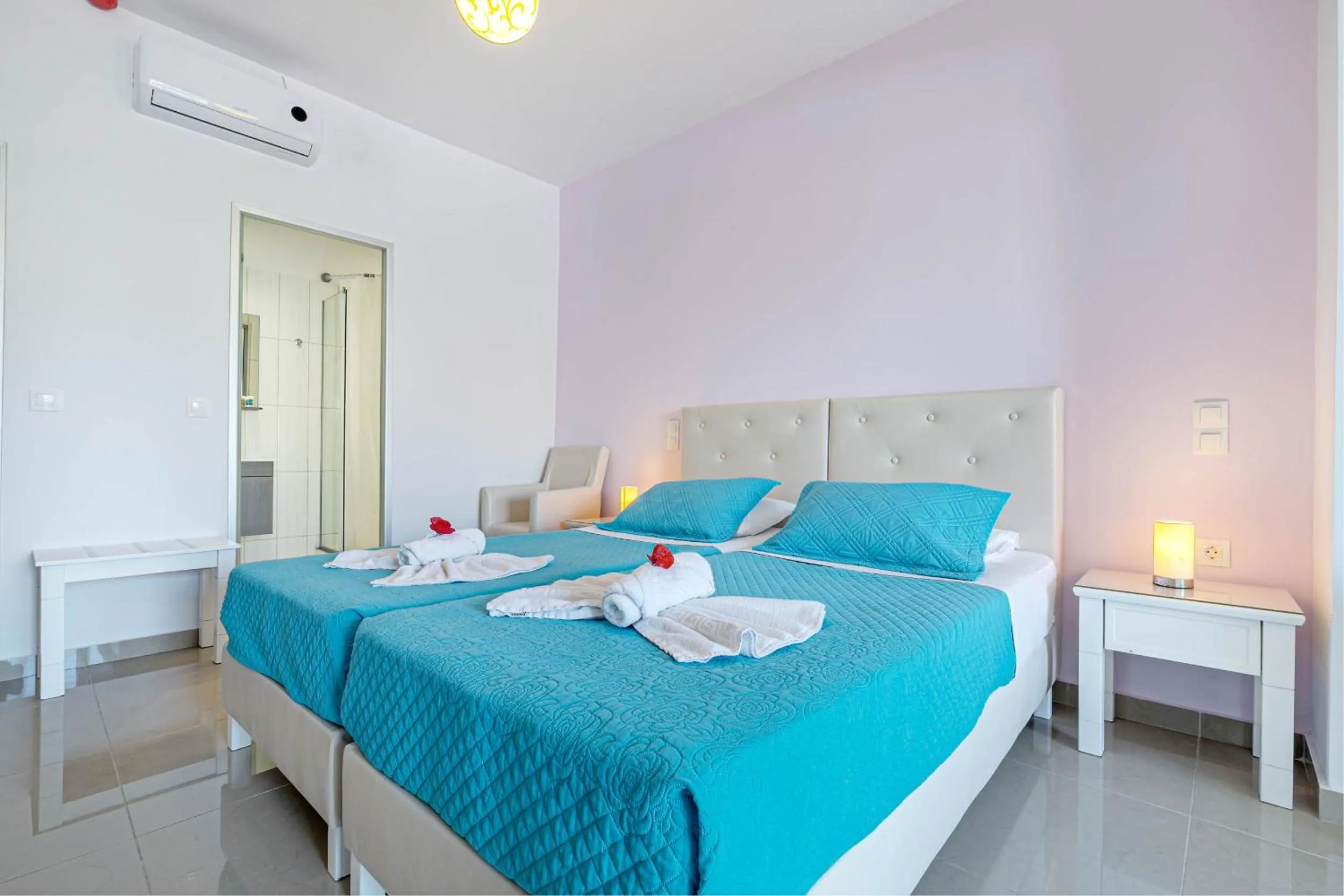 Bed in Palapart Gikas Gouvia