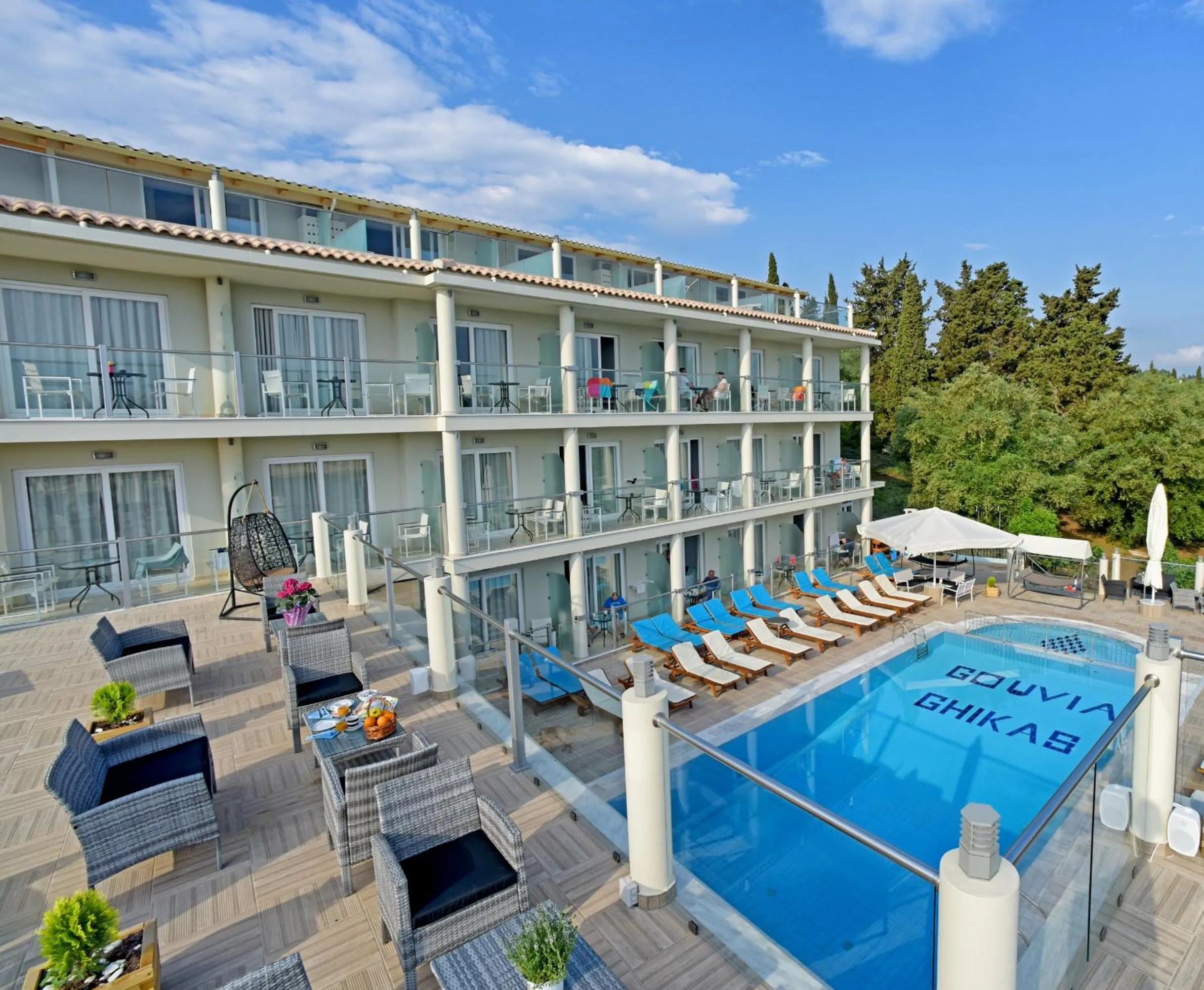 Pool view in Palapart Gikas Gouvia