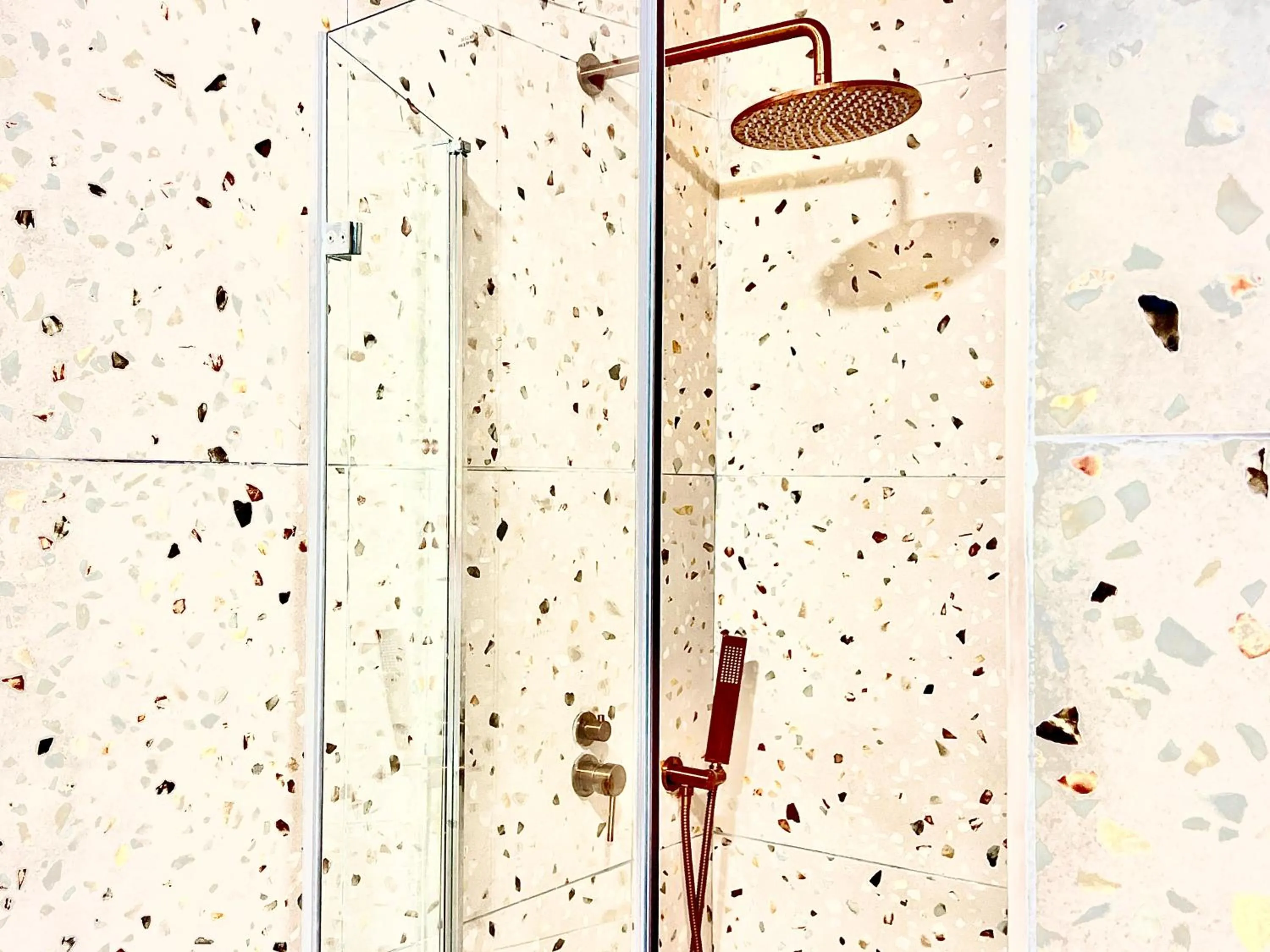 Shower in Follow the Sun Boutique Hostel - Pool, Breakfast & Sea Views