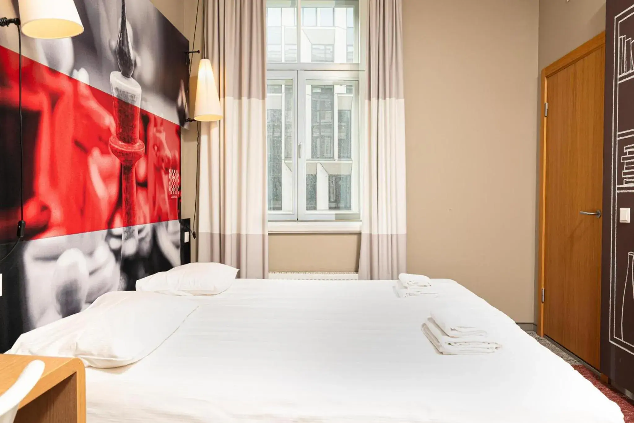 Bed in Ibis Riga Centre Bed in Ibis Riga Centre