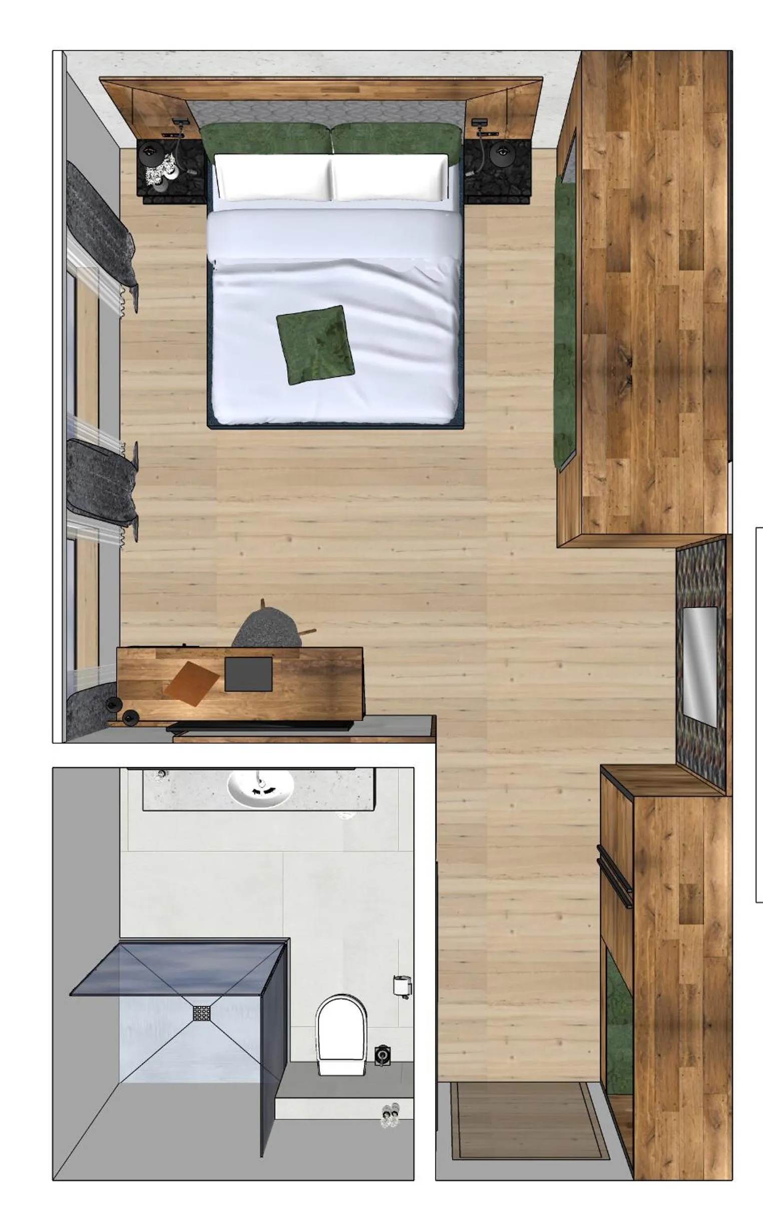 Bird's eye view in Hotel Rose