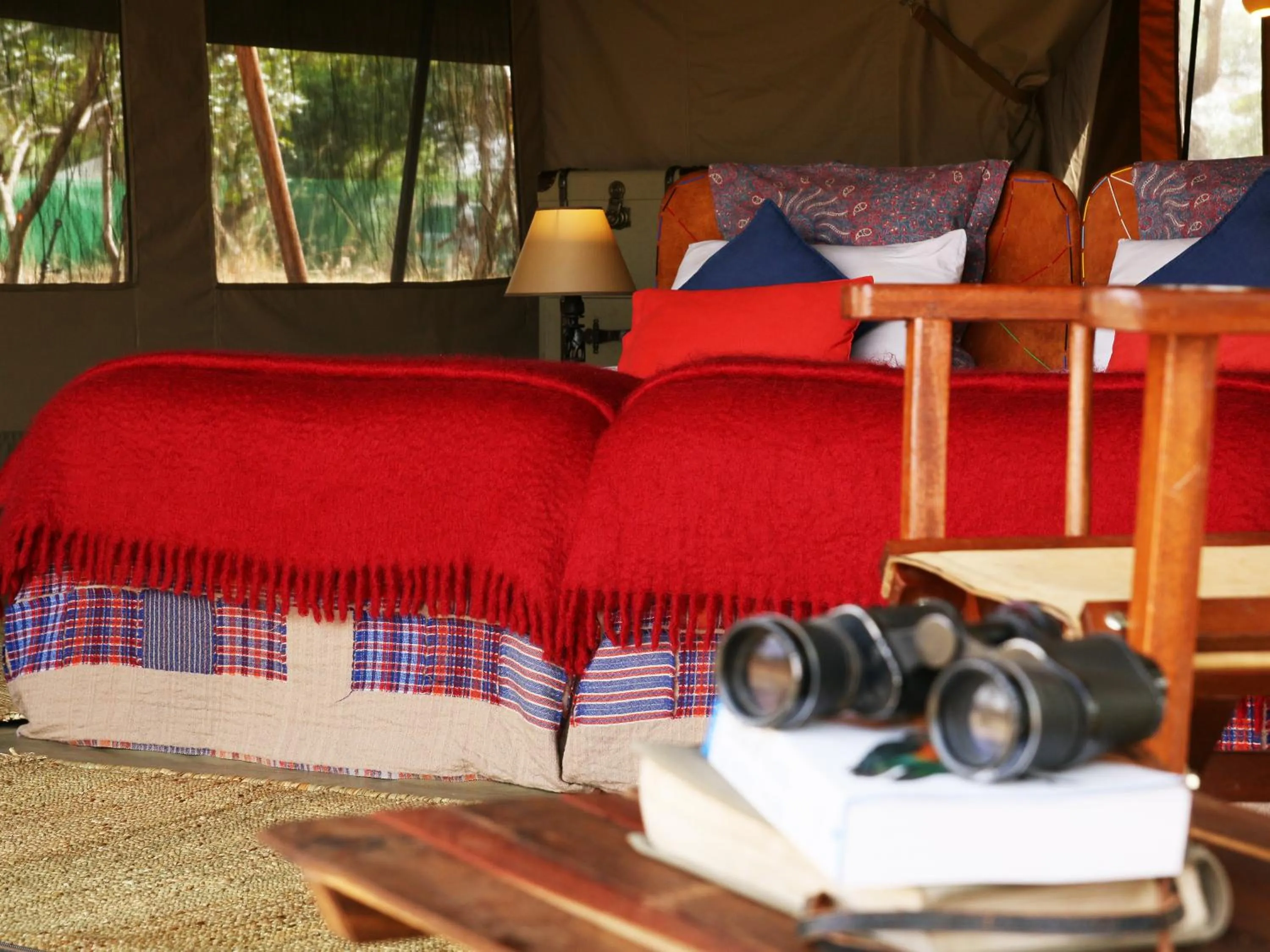 Bed in Olengoti Eco Safari Camp