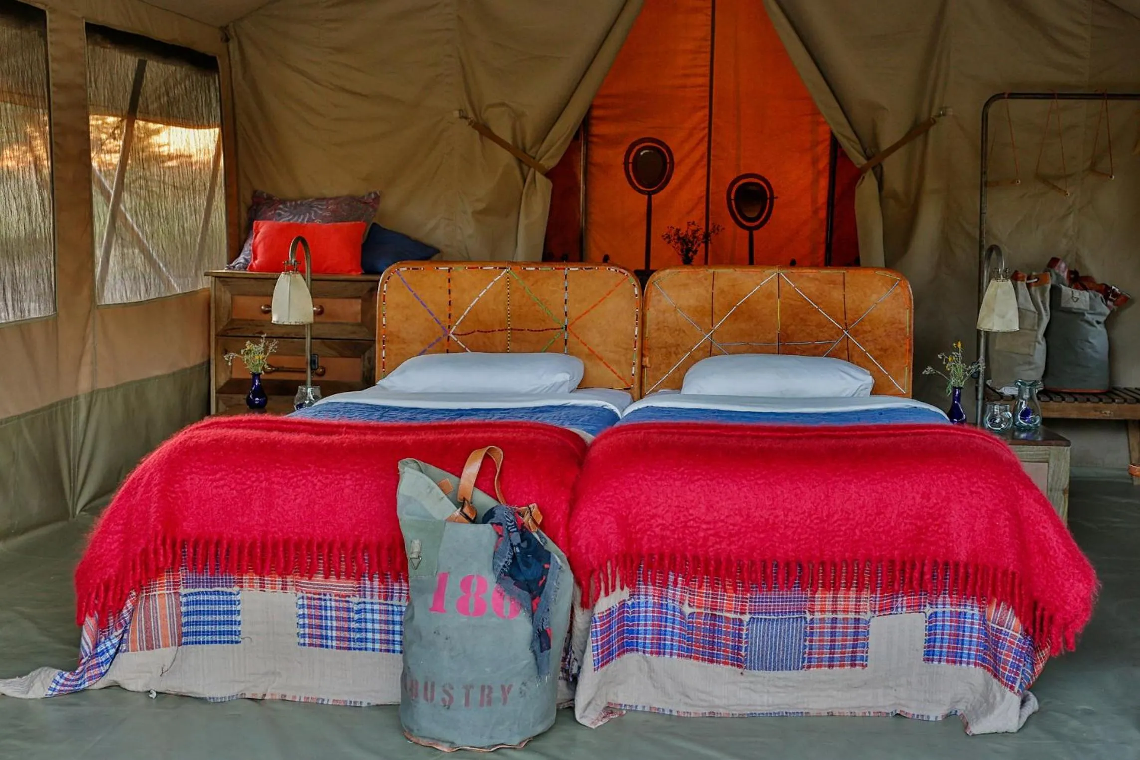 Bed in Olengoti Eco Safari Camp