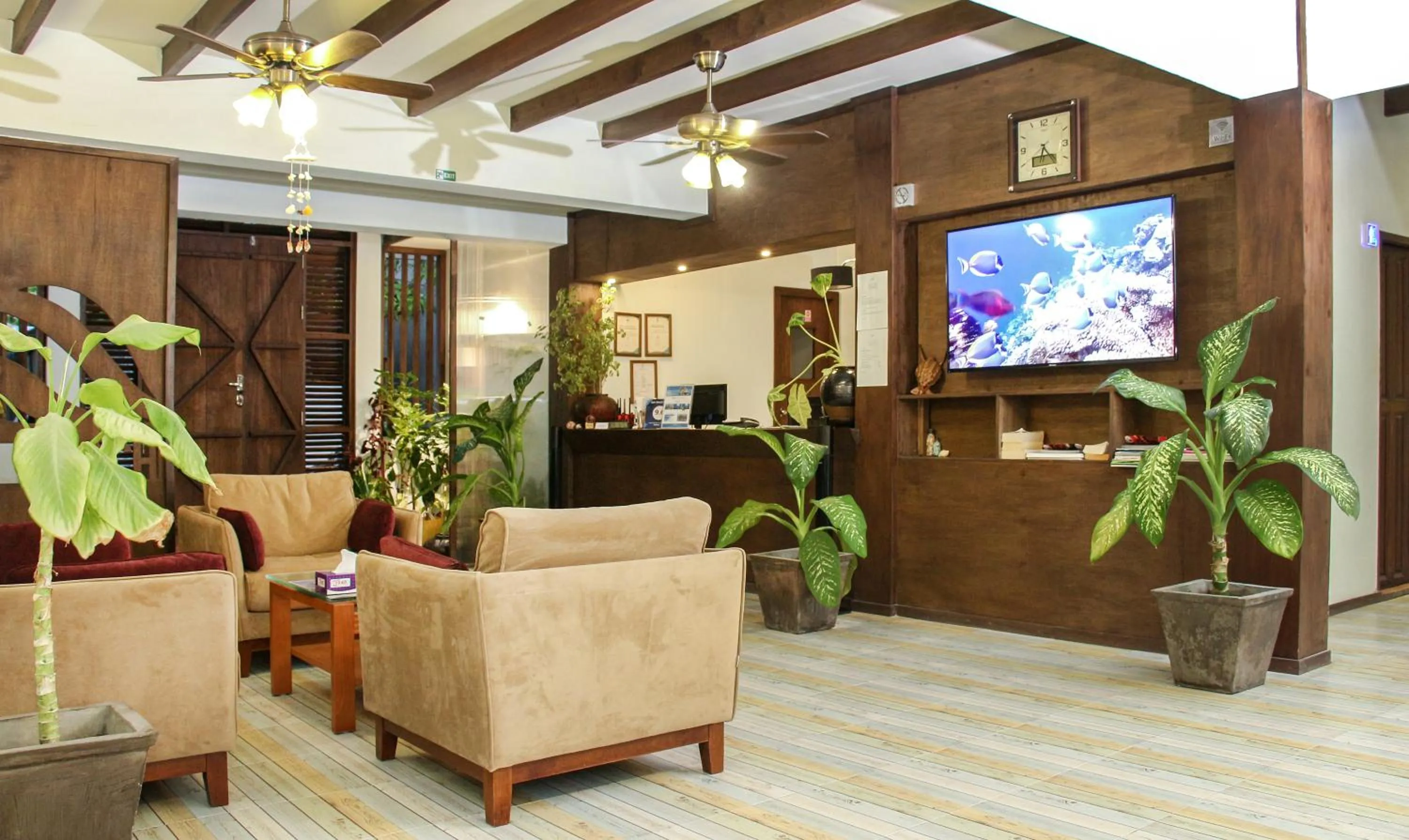 Communal lounge/ TV room in Salt Beach Hotel