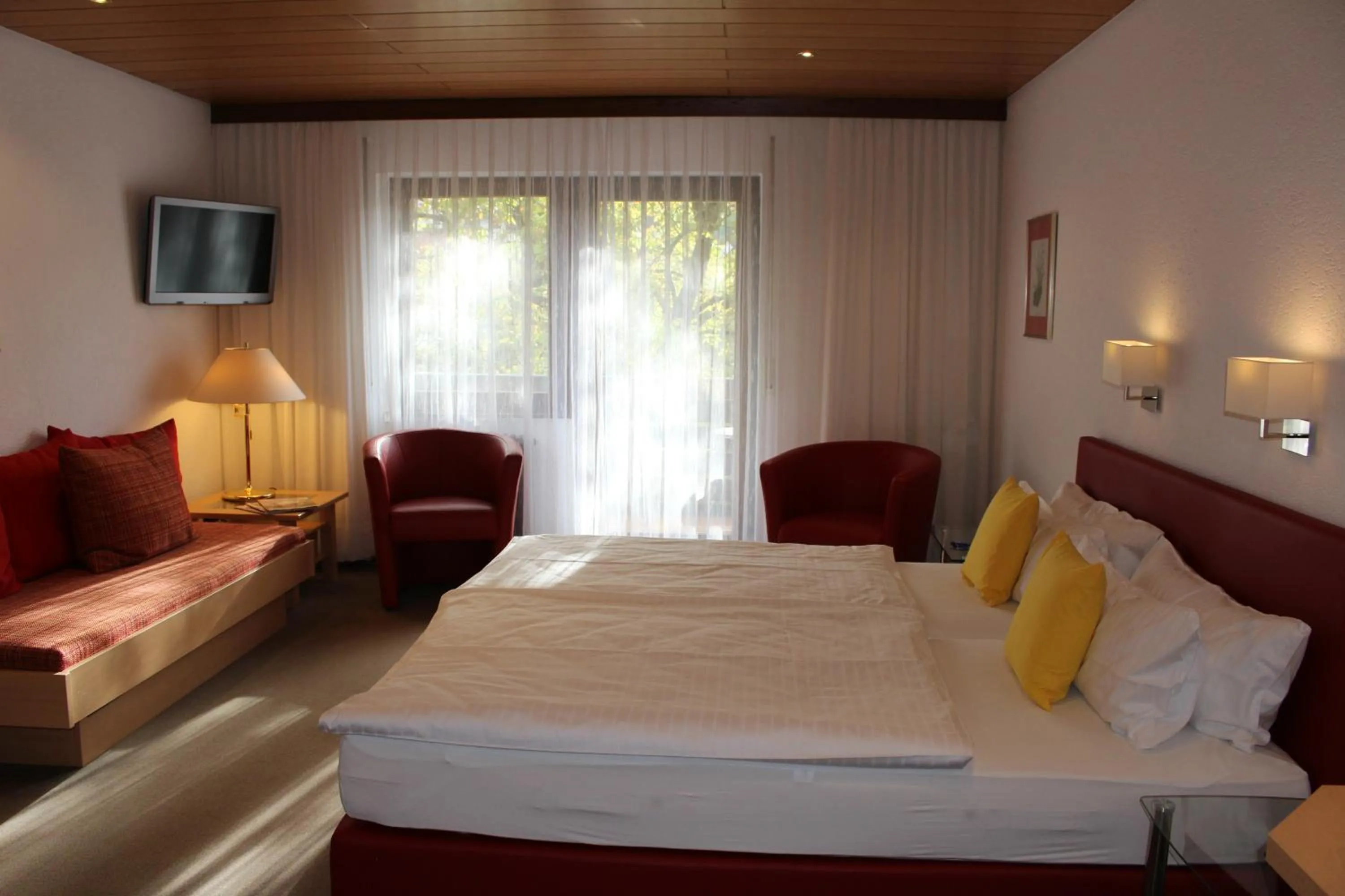 Bed in Hotel Rebstock