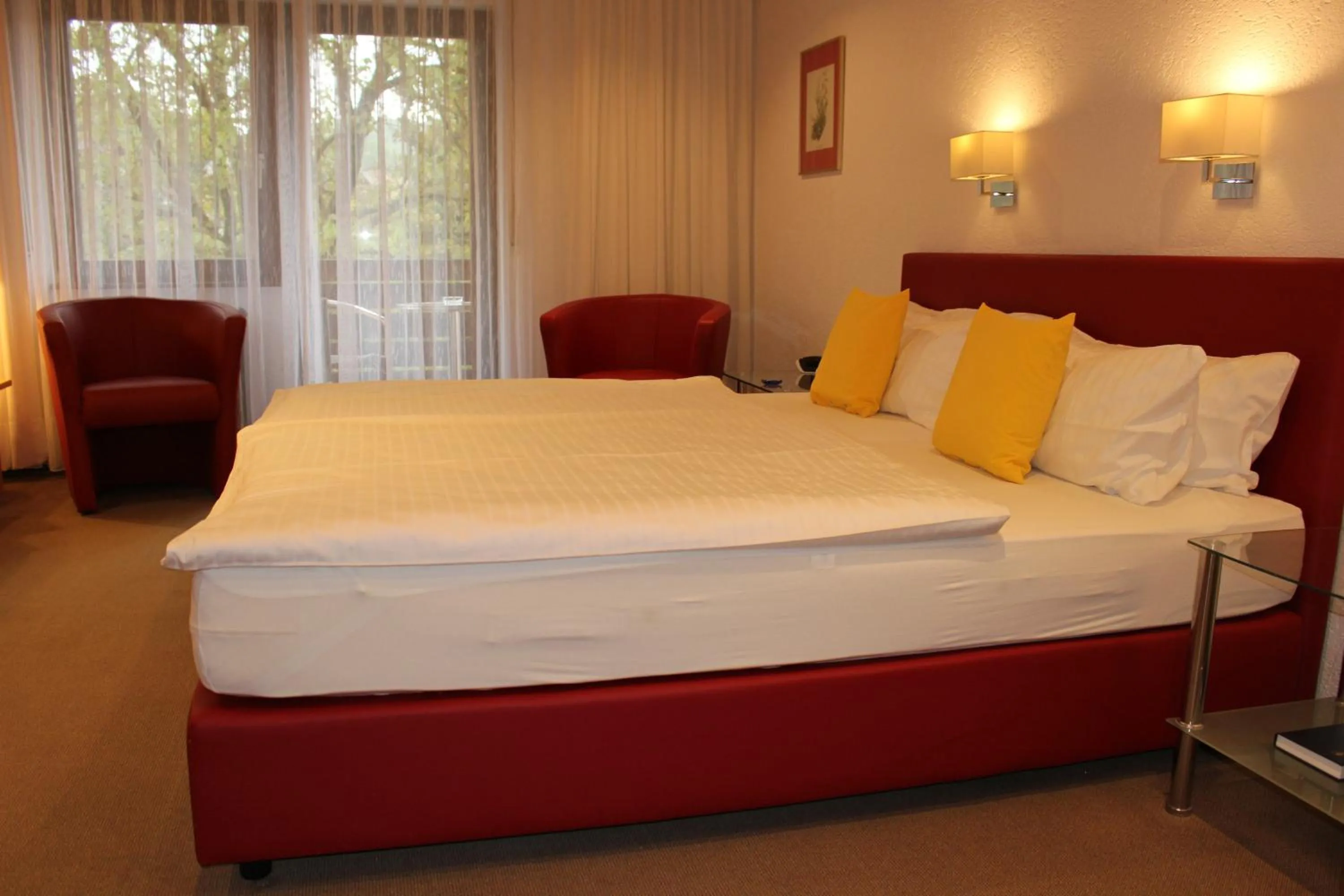 Bed in Hotel Rebstock