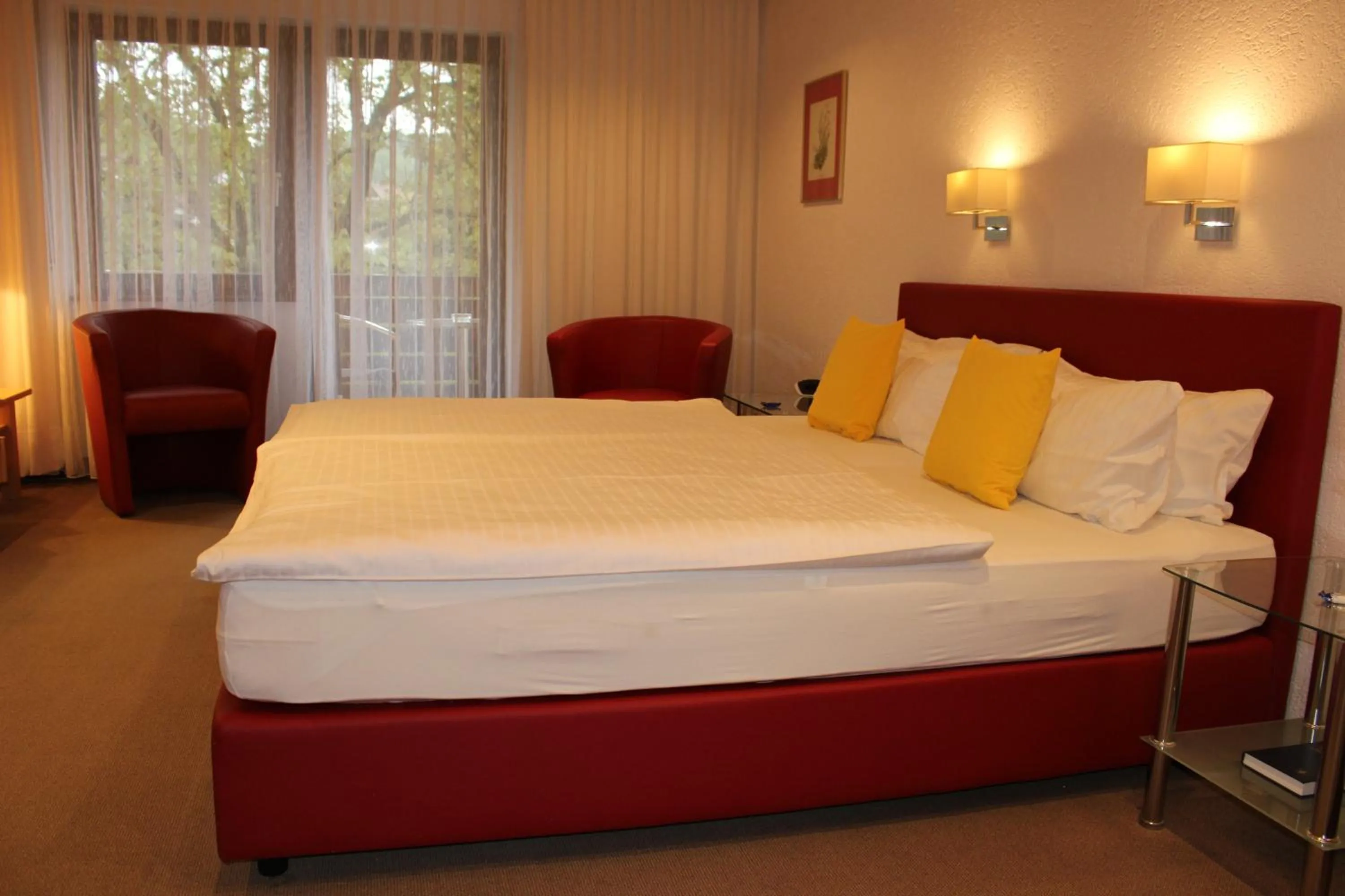 Bed in Hotel Rebstock