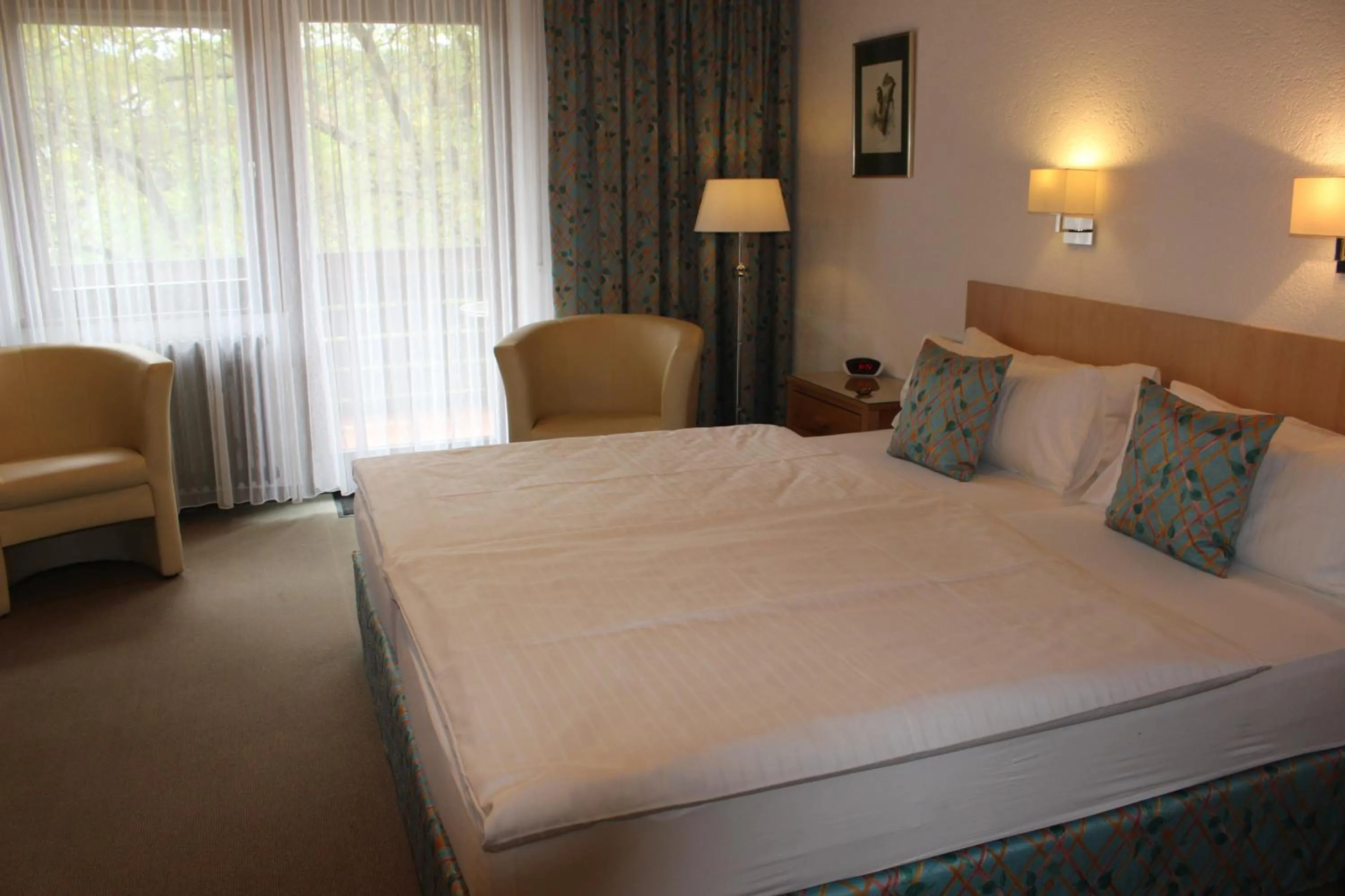Bed in Hotel Rebstock