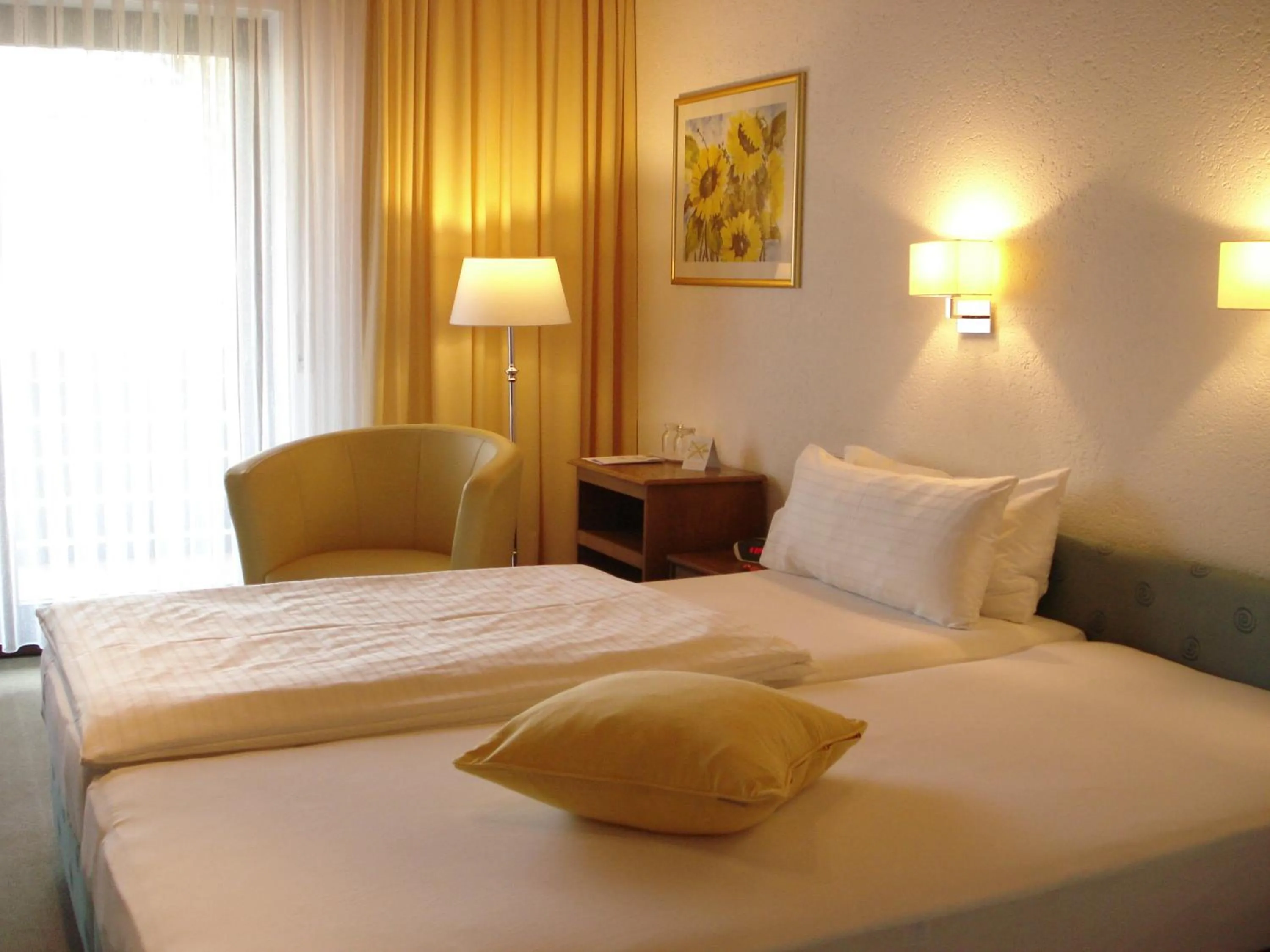 Bed in Hotel Rebstock