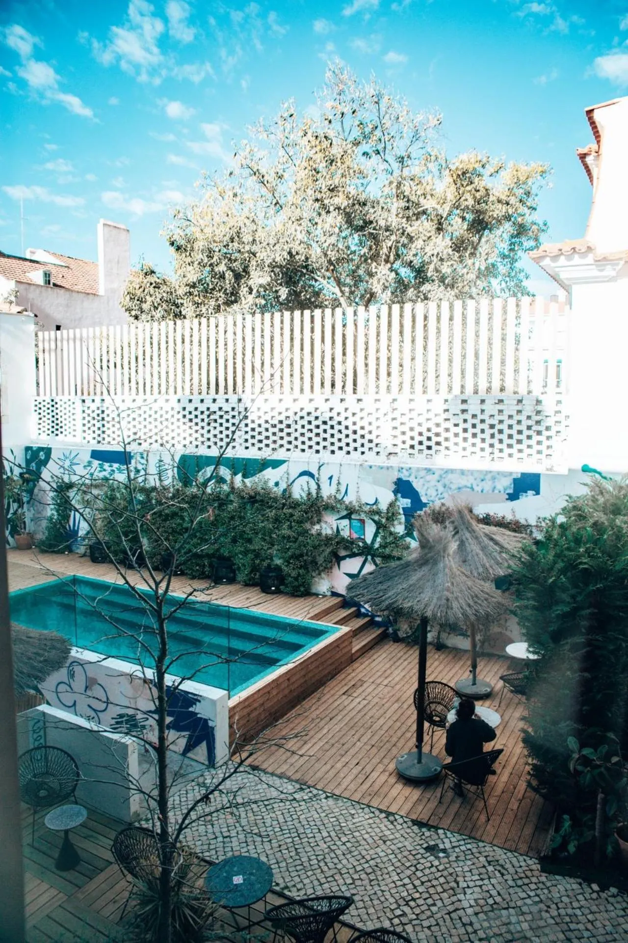 Pool view in Selina Secret Garden Lisbon by IKIGAI Global Hospitality