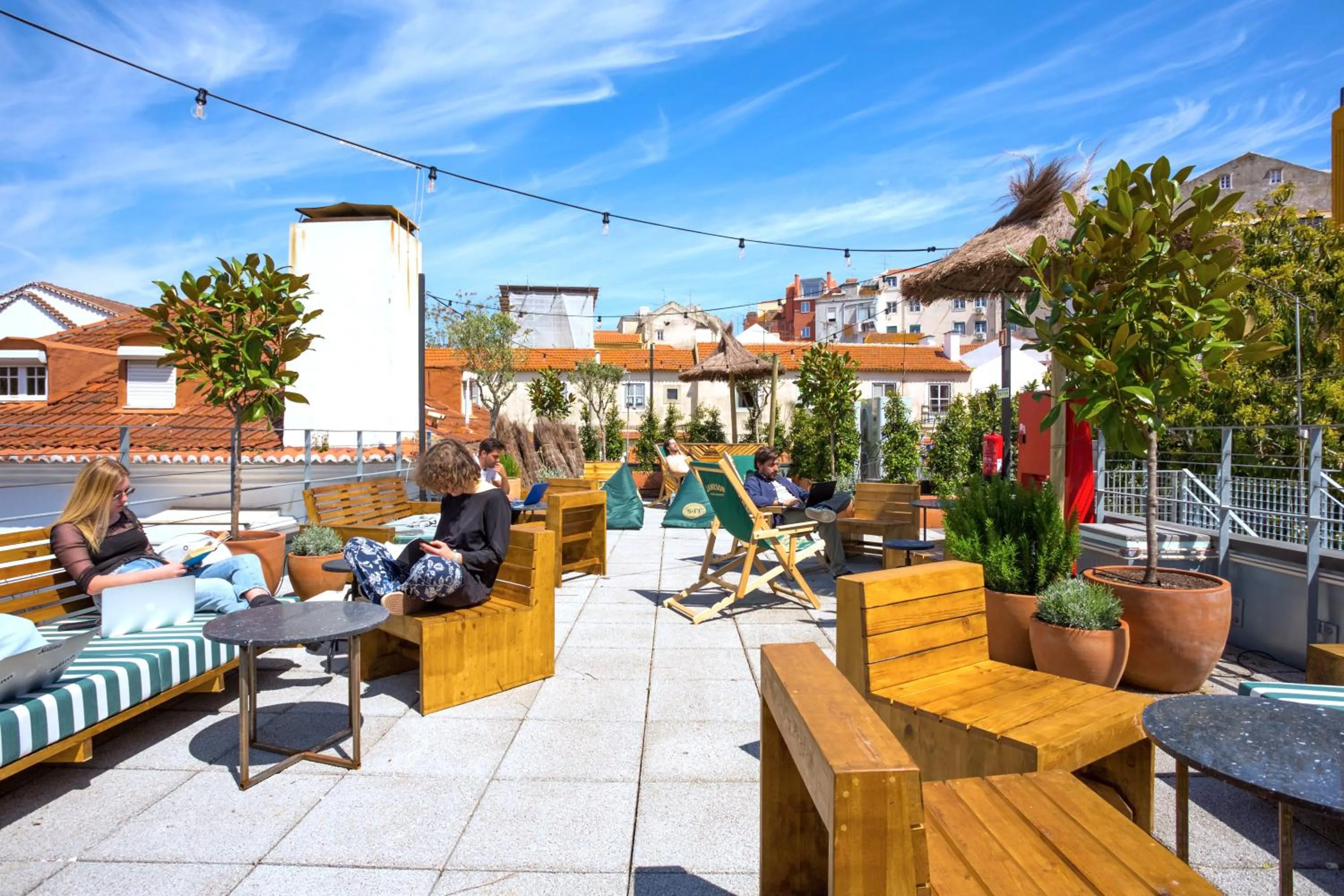 Patio in Selina Secret Garden Lisbon by IKIGAI Global Hospitality