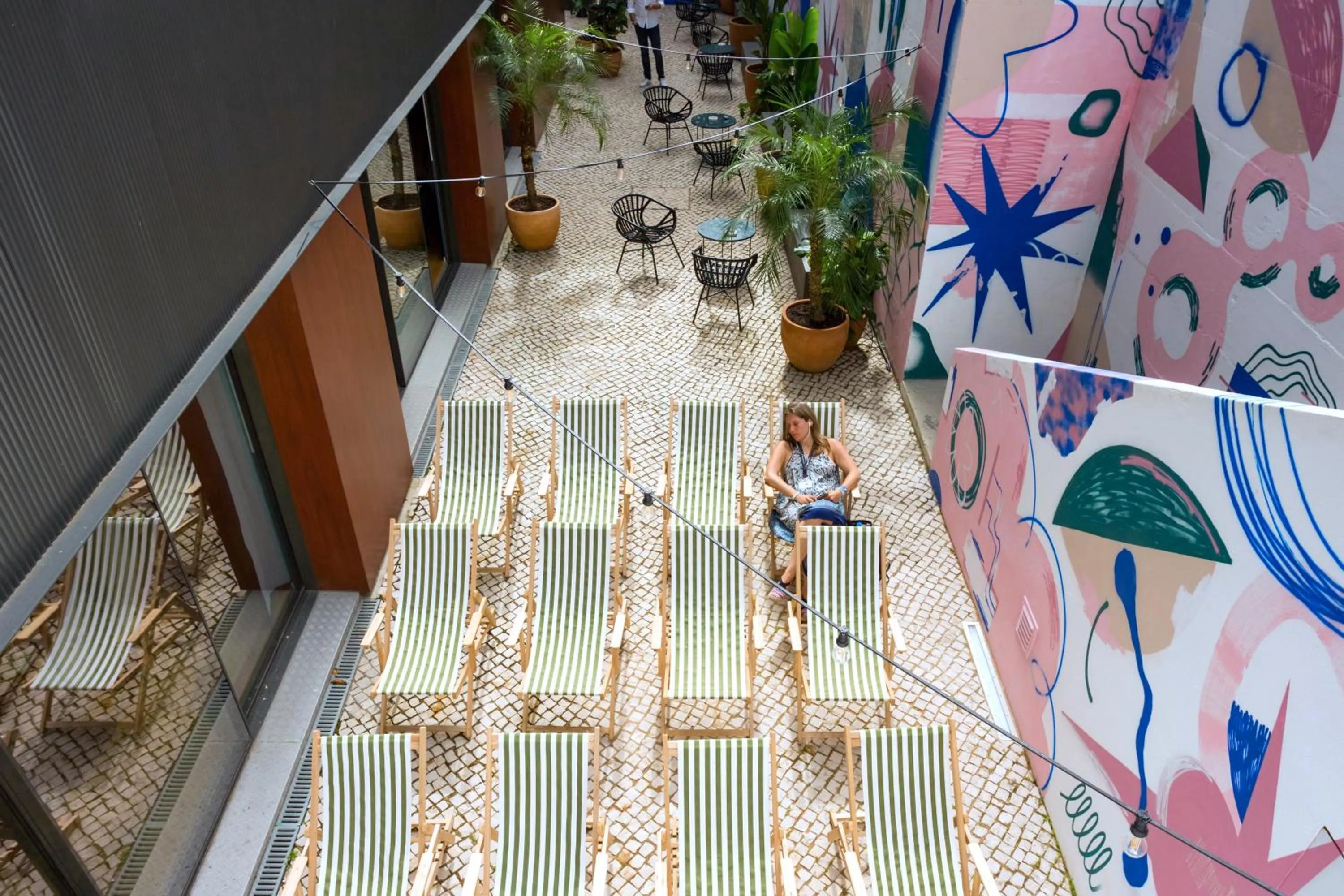 Balcony/Terrace in Selina Secret Garden Lisbon by IKIGAI Global Hospitality