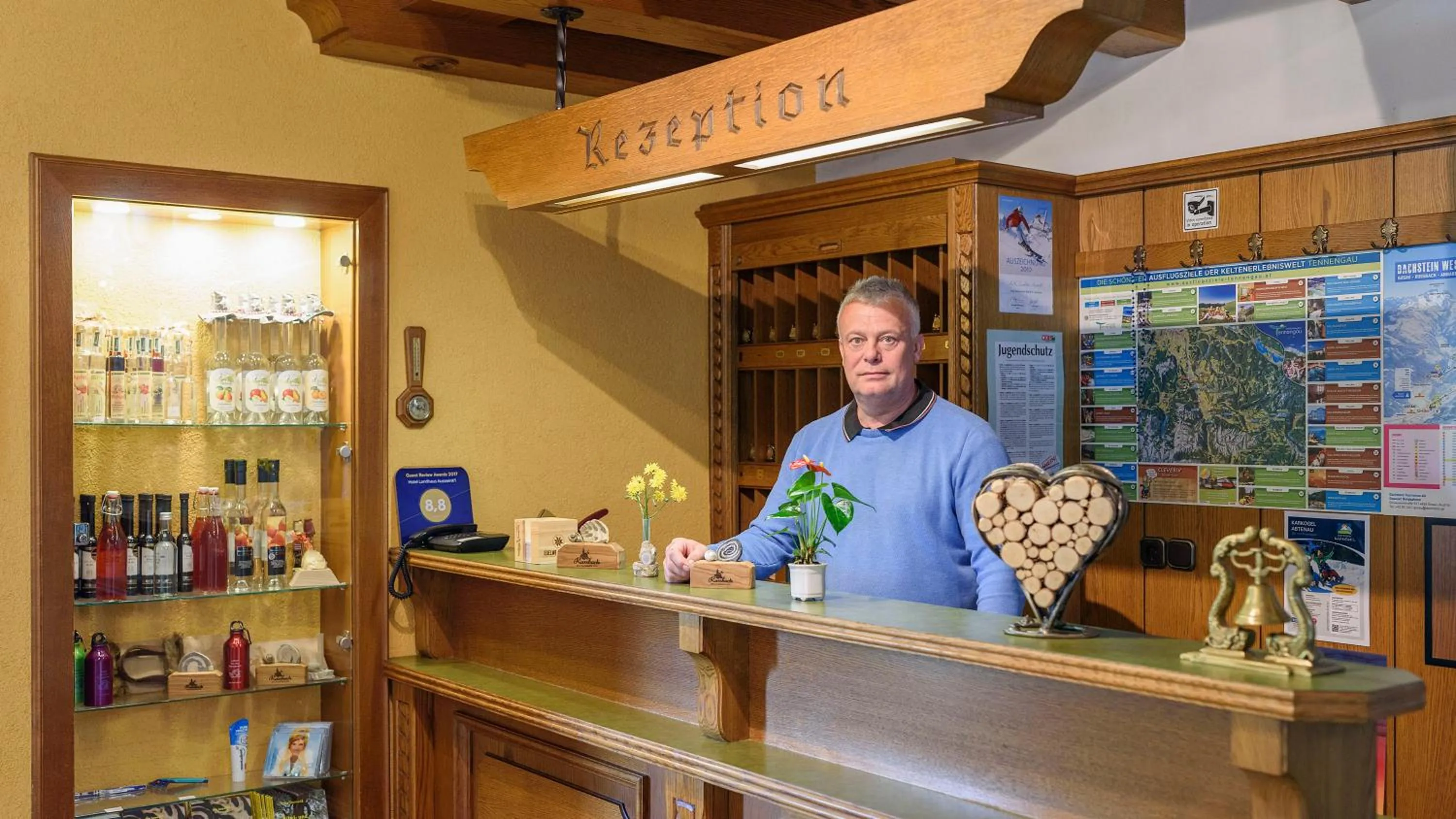 Lobby or reception in Hotel Landhaus Ausswinkl