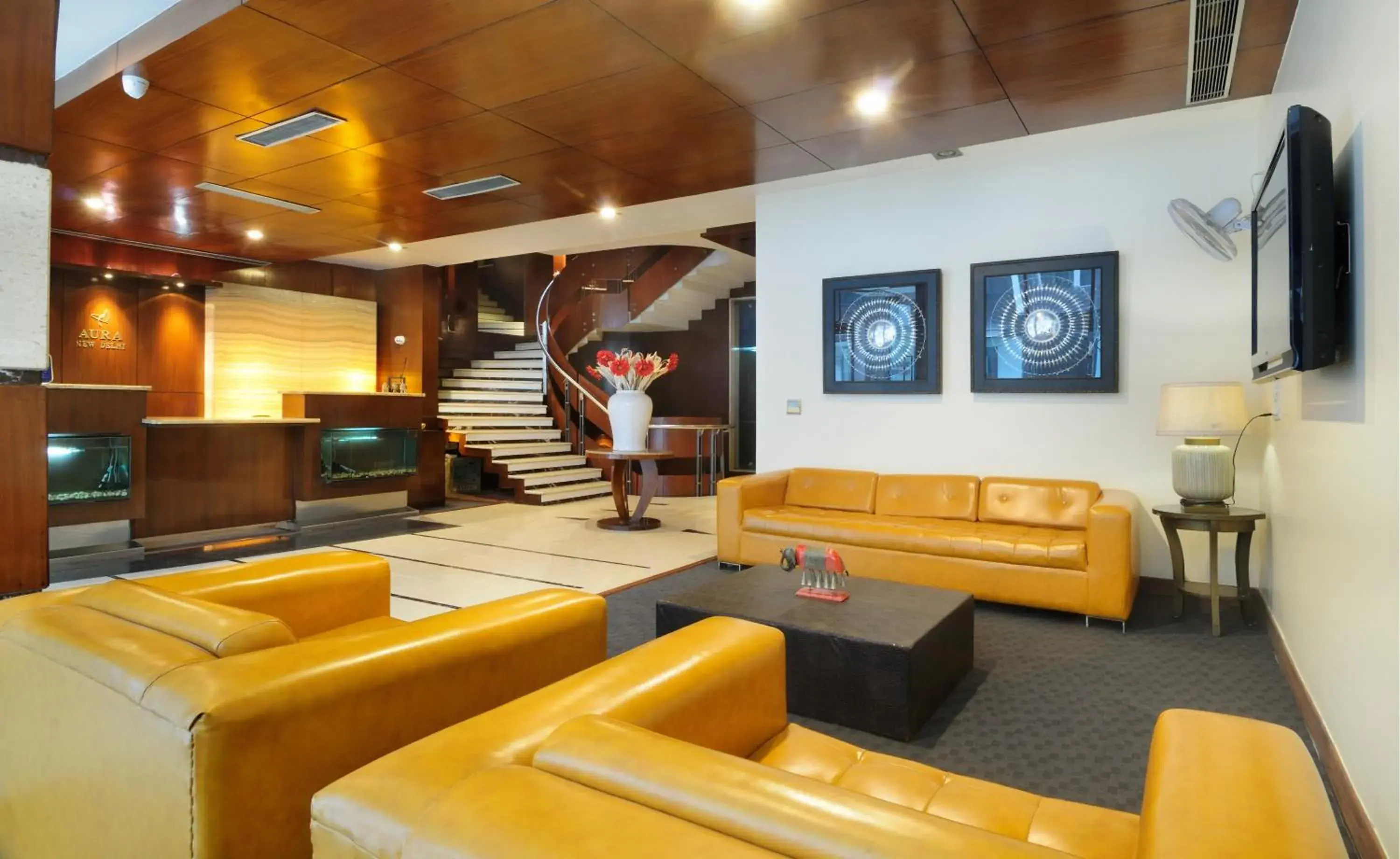Lobby or reception in Hotel Aura Near Connaught Place Lobby or reception in Hotel Aura Near Connaught Place