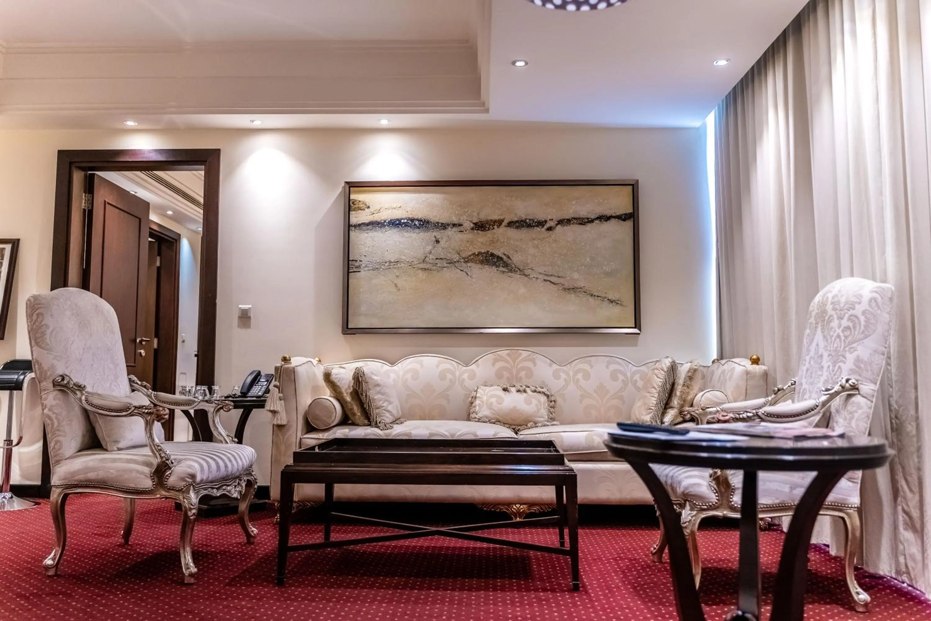 Seating area in GHS Hotel