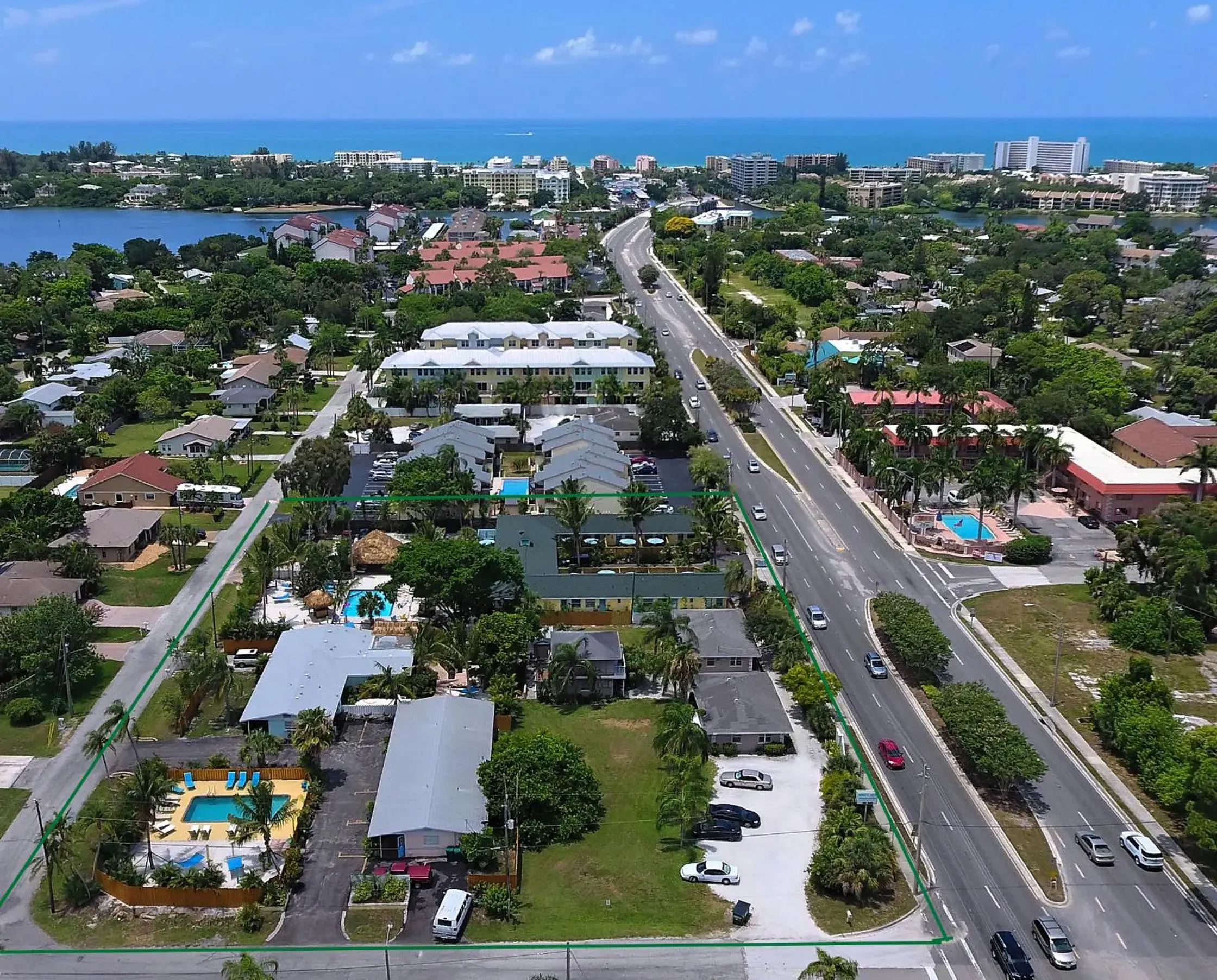 Bird's eye view in Siesta Key Palms Resort Bird's eye view in Siesta Key Palms Resort