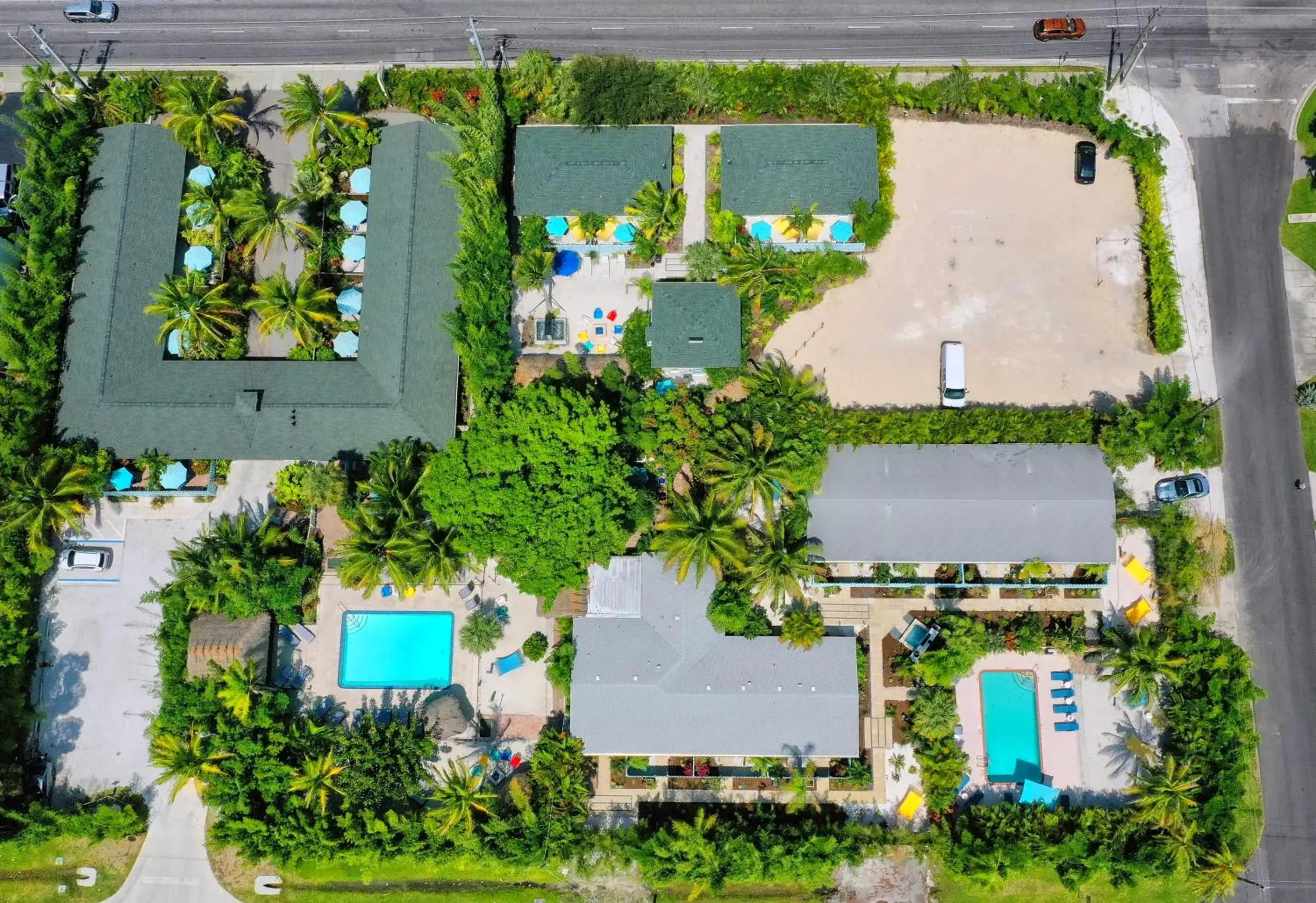 Bird's eye view in Siesta Key Palms Resort Bird's eye view in Siesta Key Palms Resort