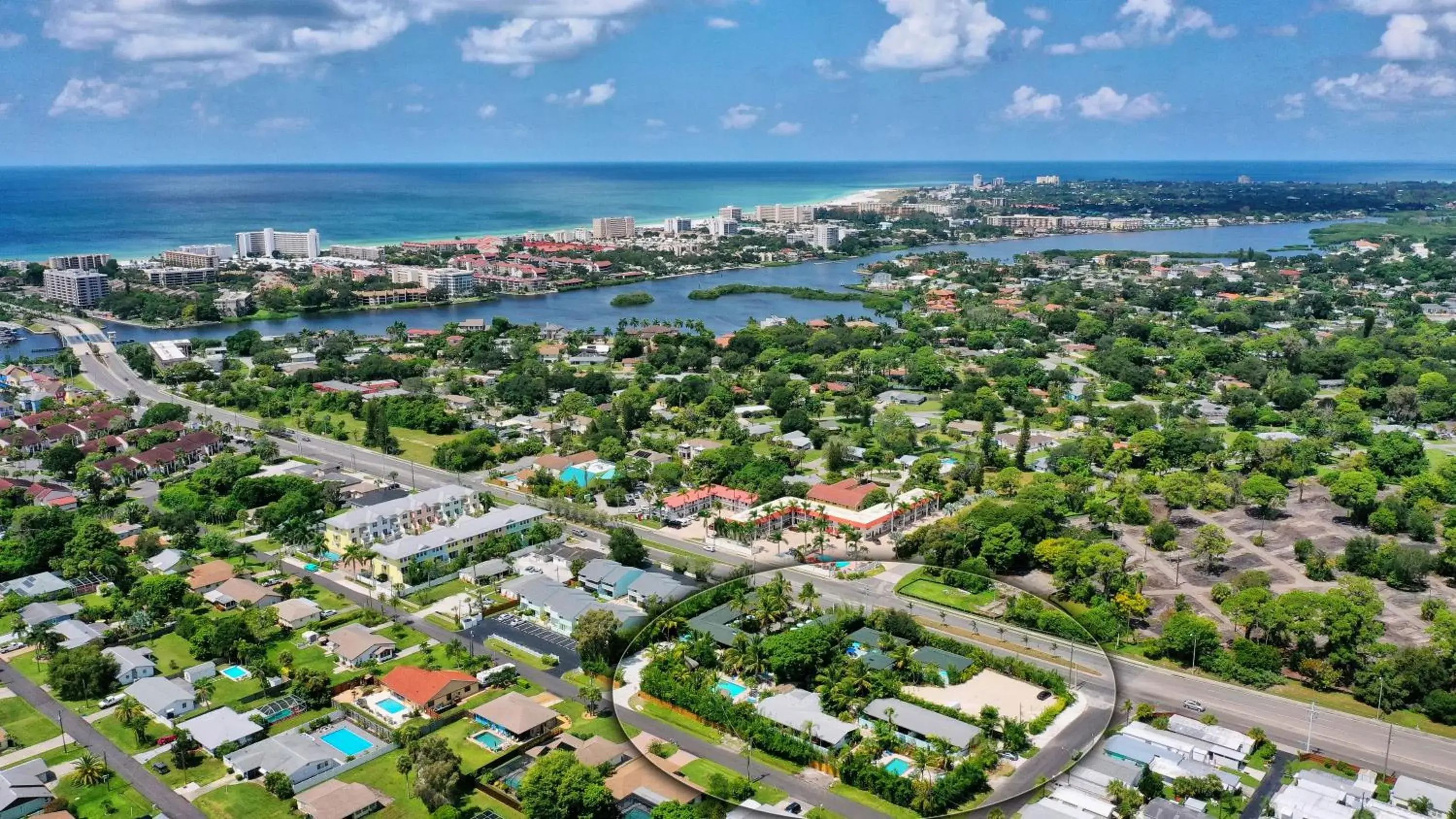 Bird's eye view in Siesta Key Palms Resort Bird's eye view in Siesta Key Palms Resort