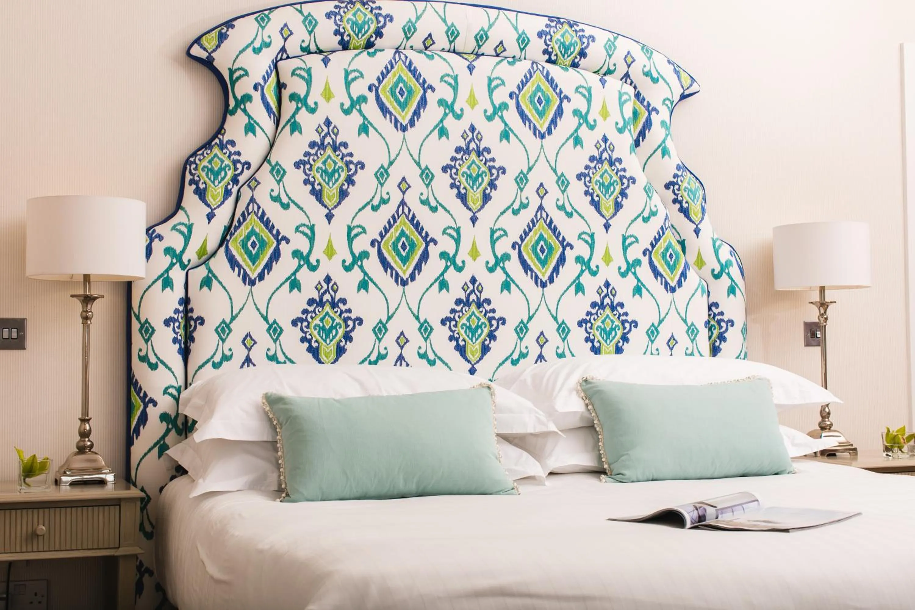 Decorative detail, Bed in St Brelade's Bay Hotel