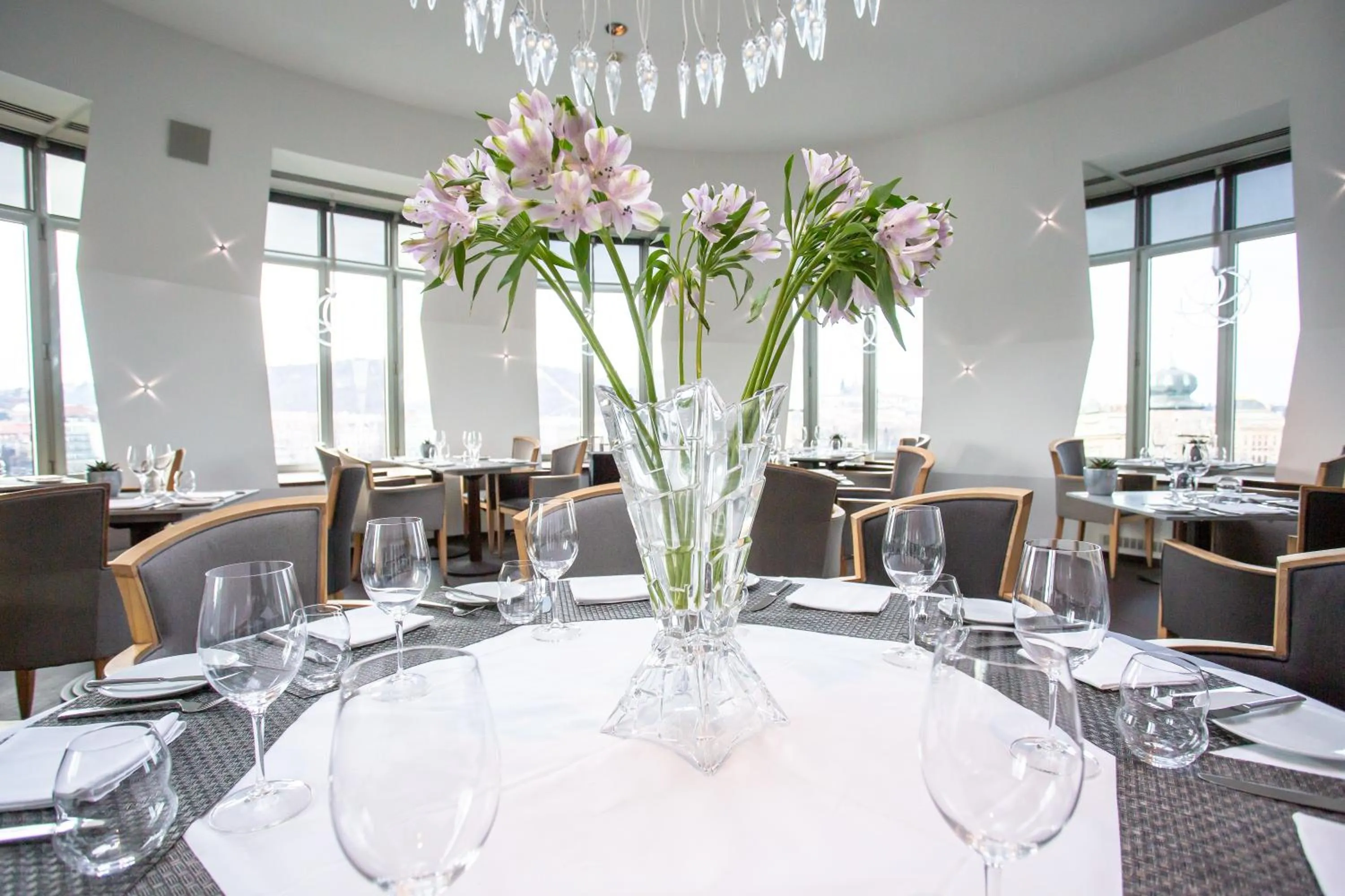 Decorative detail in Dancing House - Tančící dům hotel