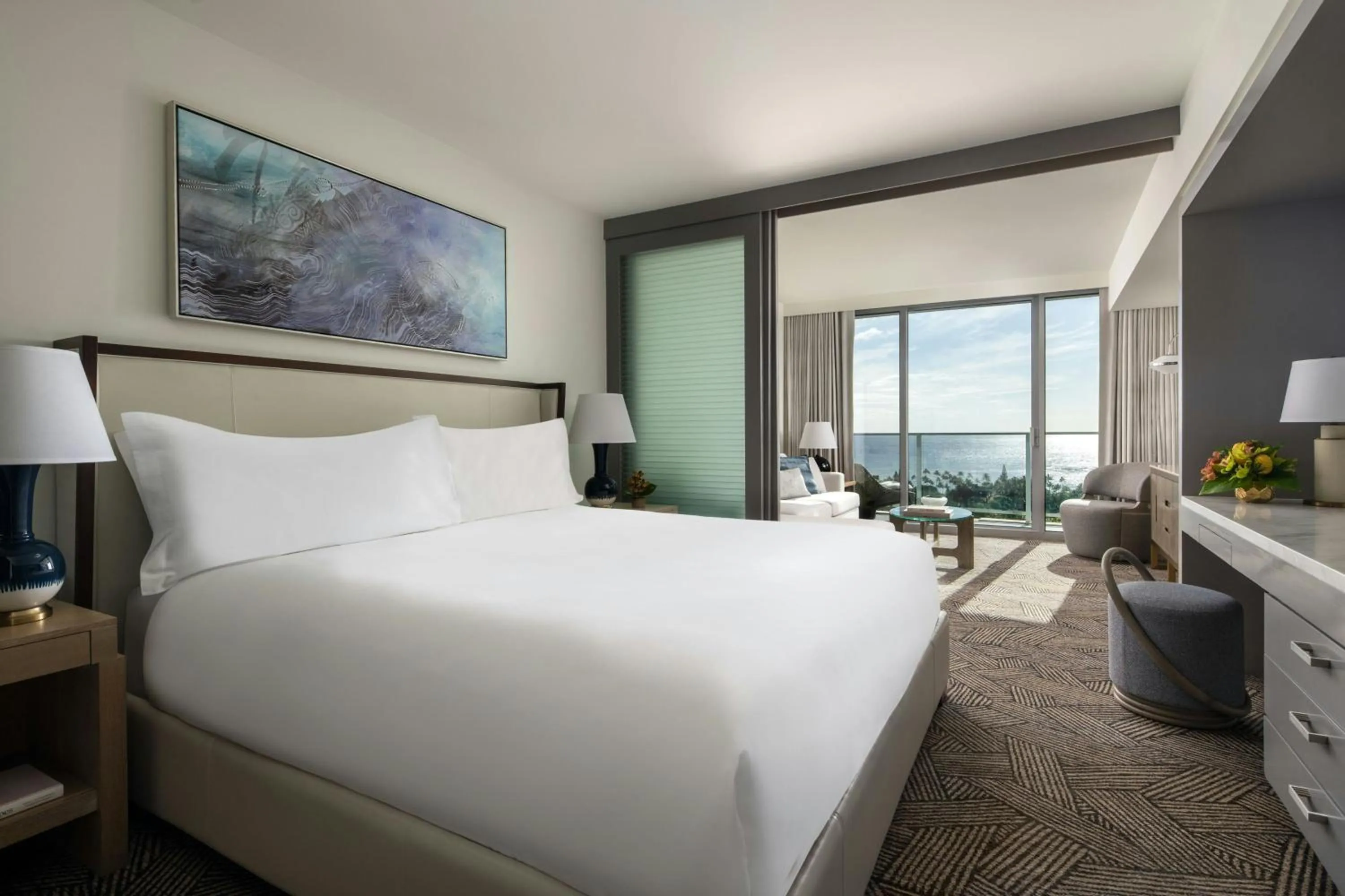 Photo of the whole room, Bed in The Ritz-Carlton Residences, Waikiki Beach Hotel