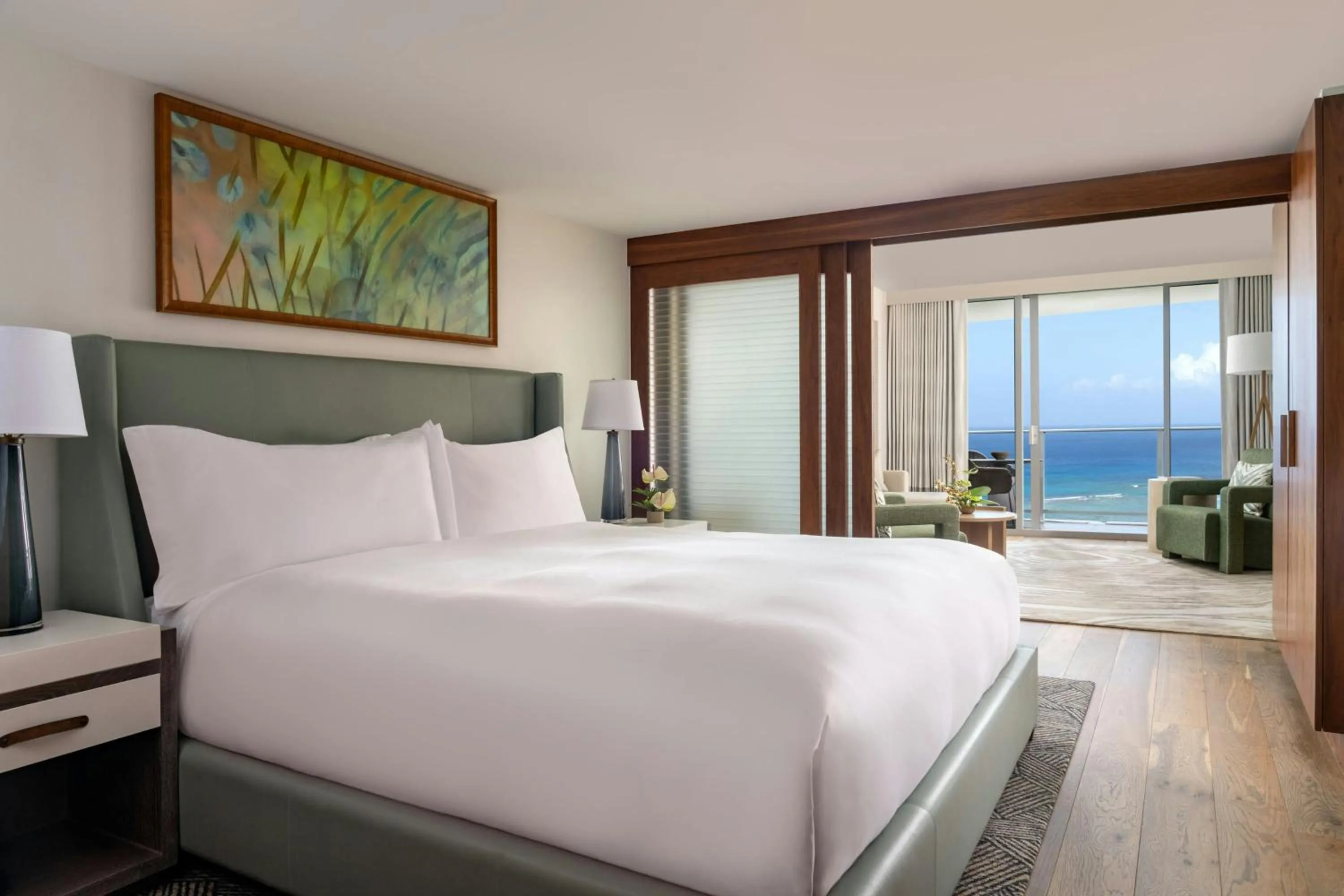 Photo of the whole room, Bed in The Ritz-Carlton Residences, Waikiki Beach Hotel