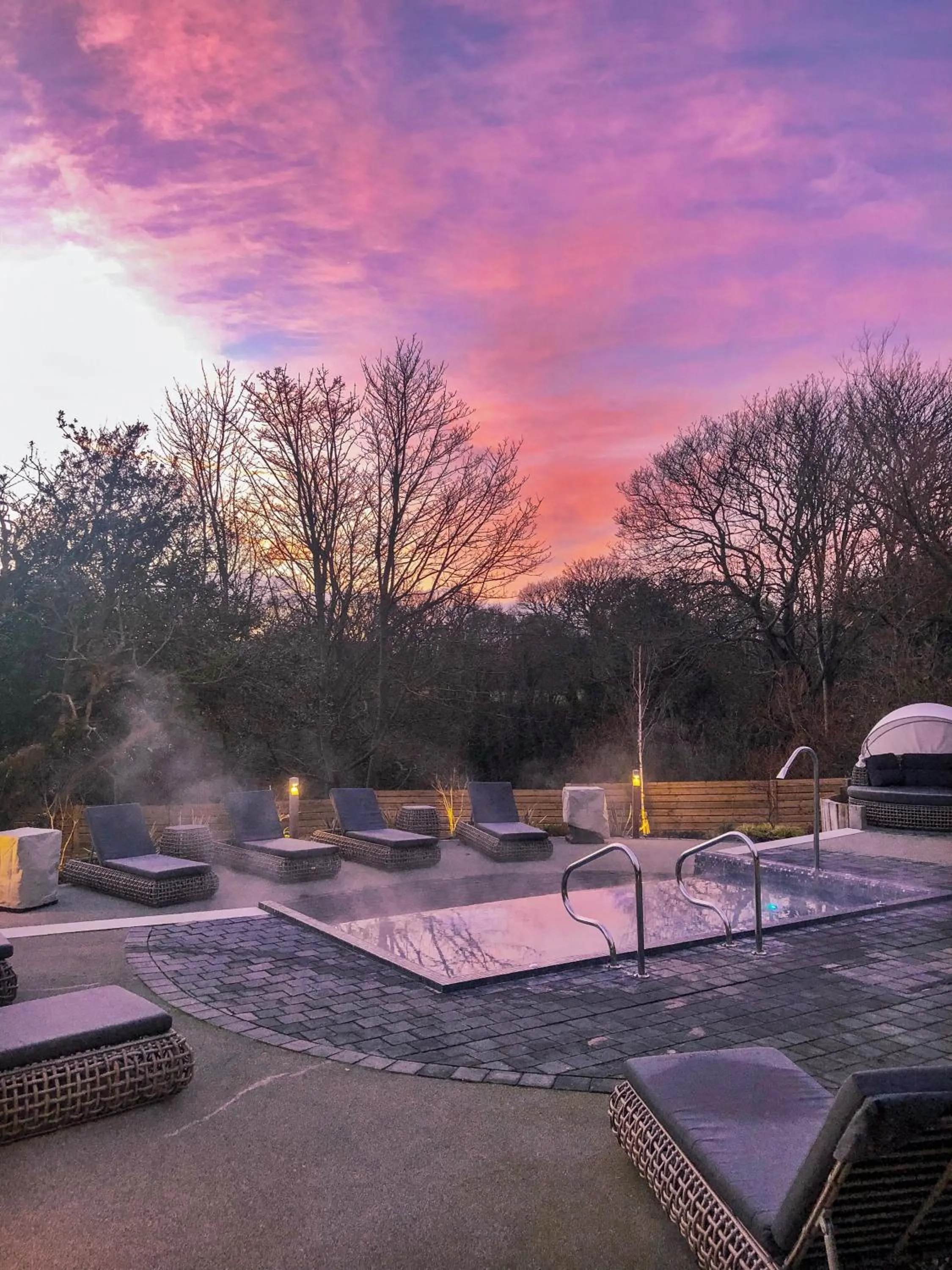Sunset in Seaham Hall and Serenity Spa