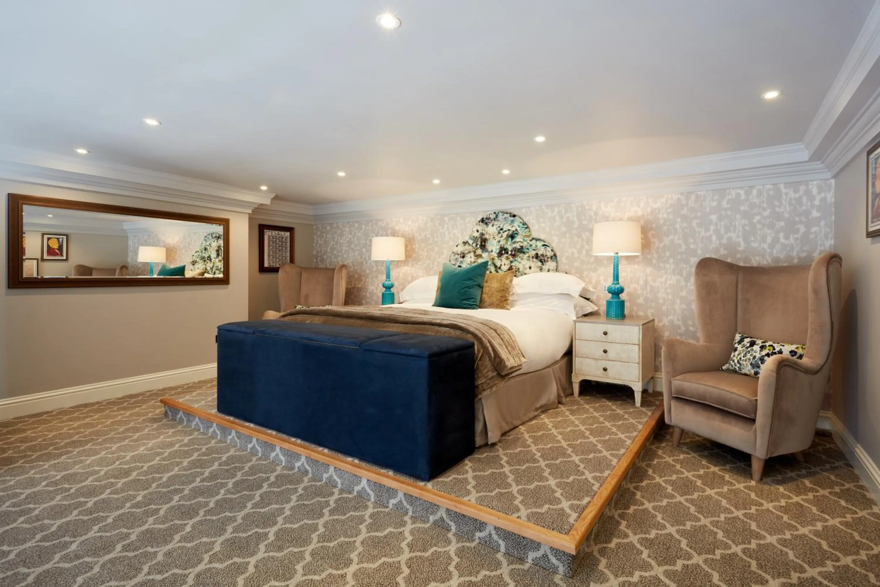Bedroom, Bed in Seaham Hall and Serenity Spa