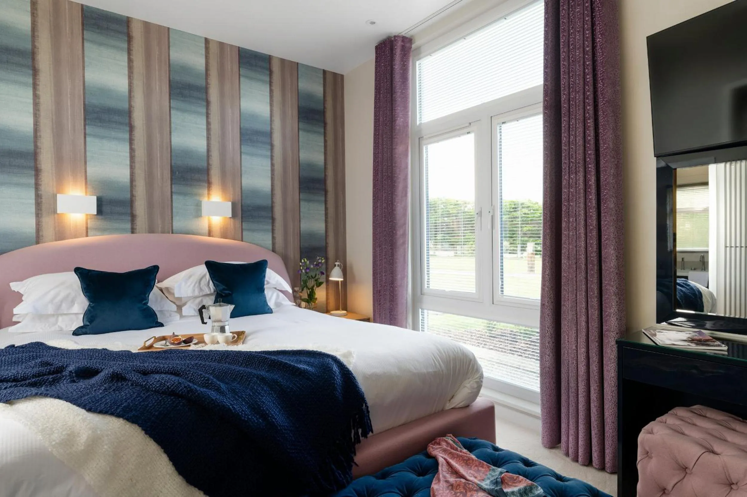 Bedroom, Bed in Seaham Hall and Serenity Spa