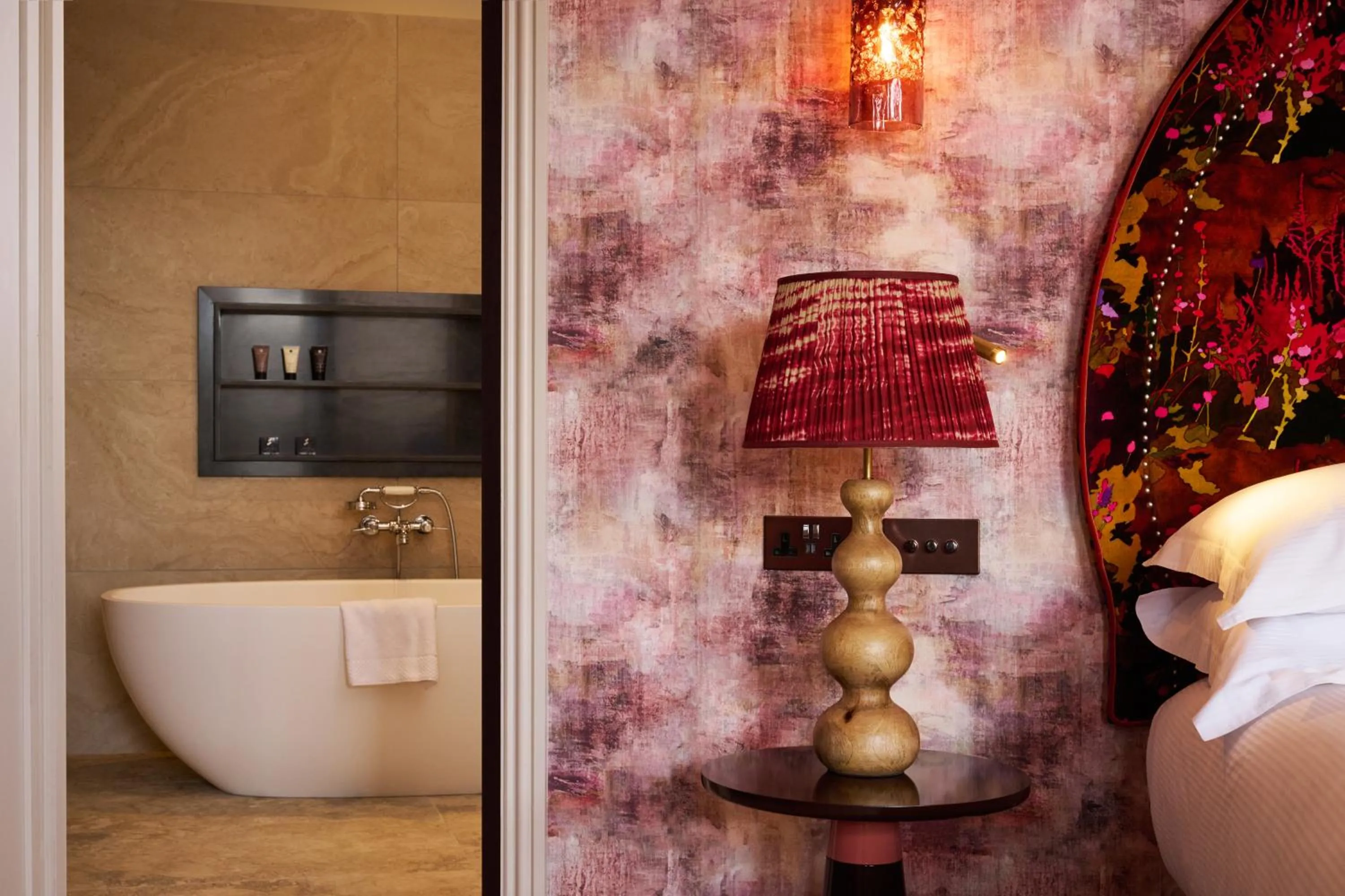 Bathroom, Bed in Seaham Hall and Serenity Spa