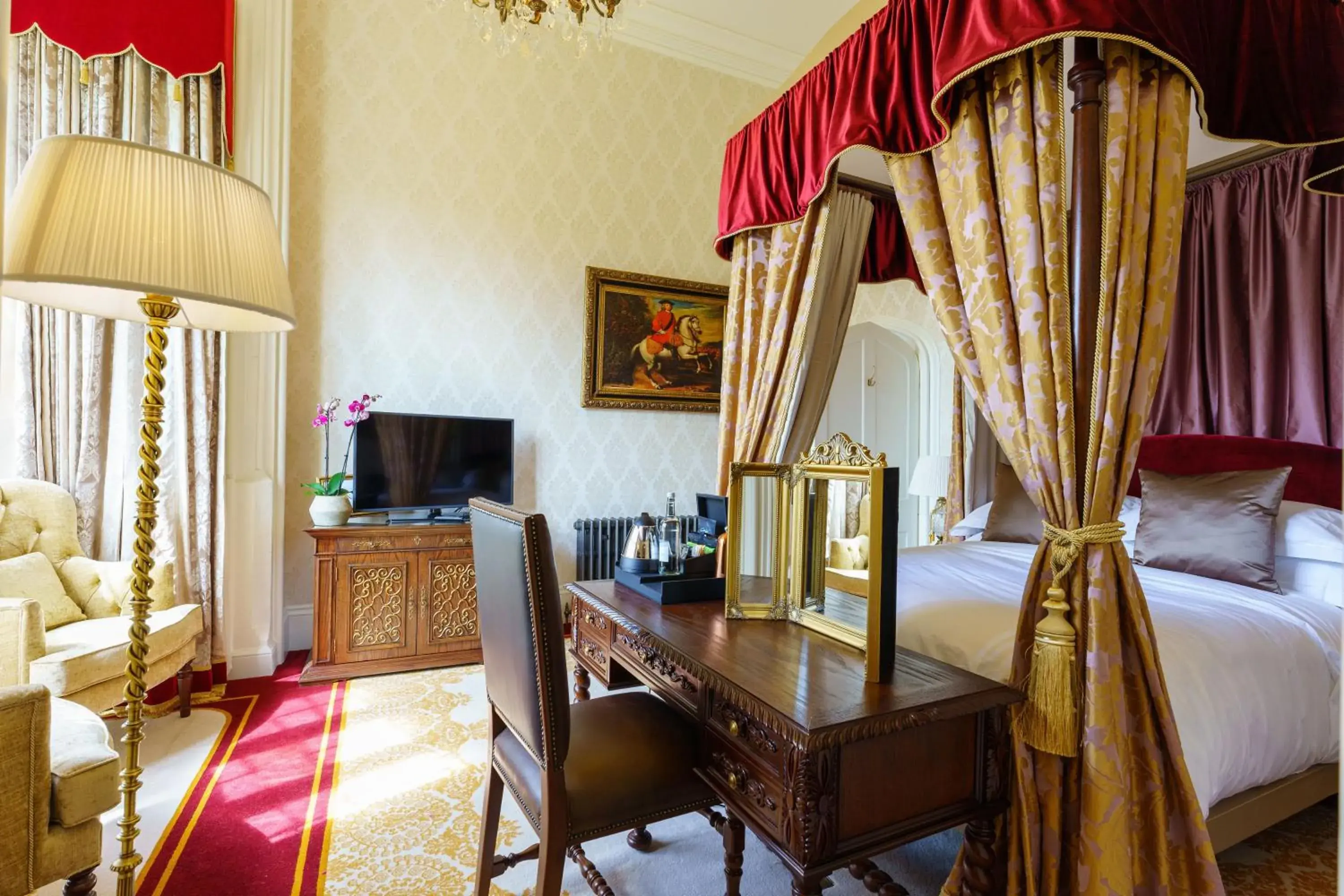 Deluxe Bedchamber in Thornbury Castle - A Relais & Chateaux Hotel Deluxe Bedchamber in Thornbury Castle - A Relais & Chateaux Hotel