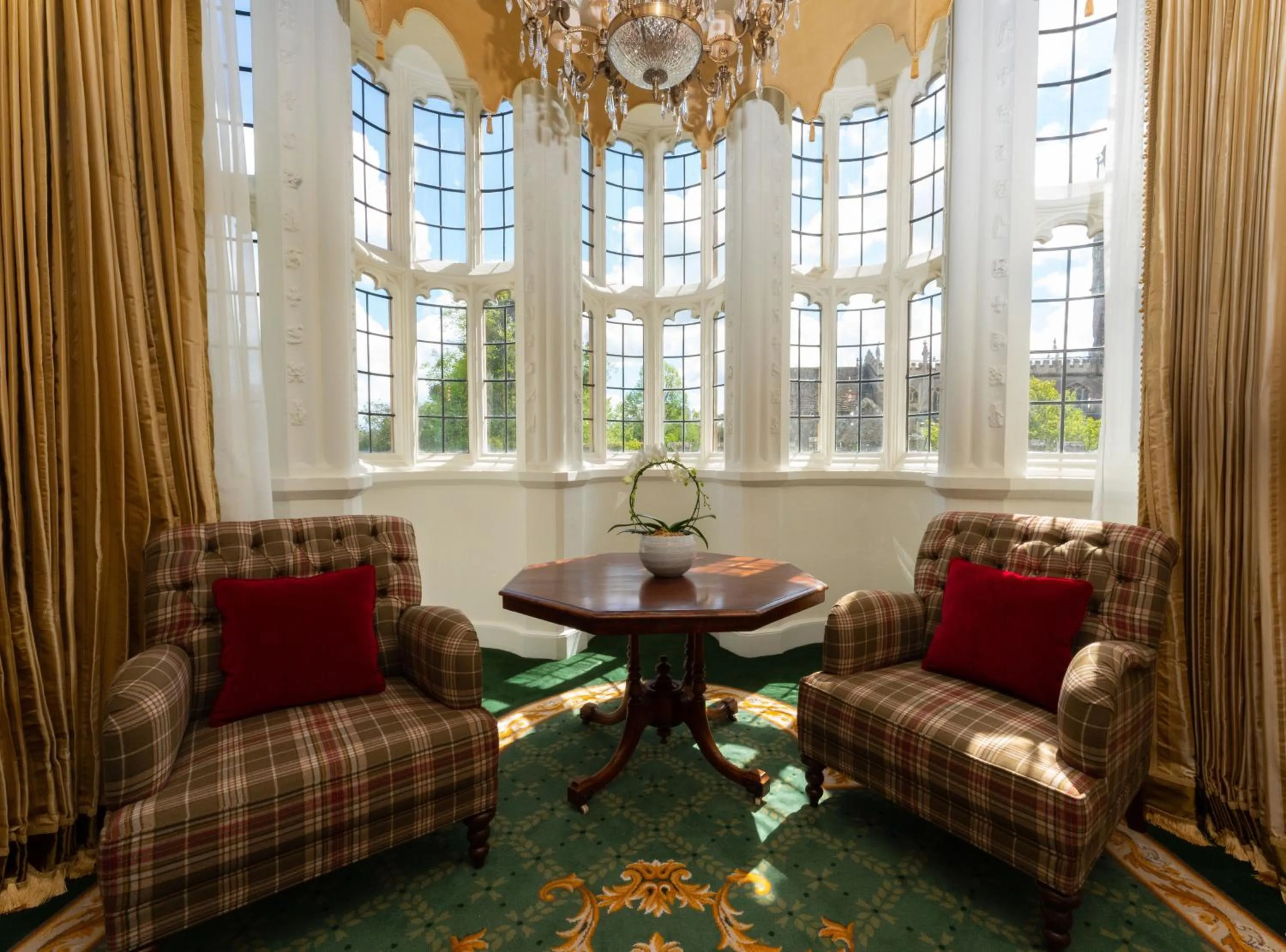 Seating area in Thornbury Castle - A Relais & Chateaux Hotel