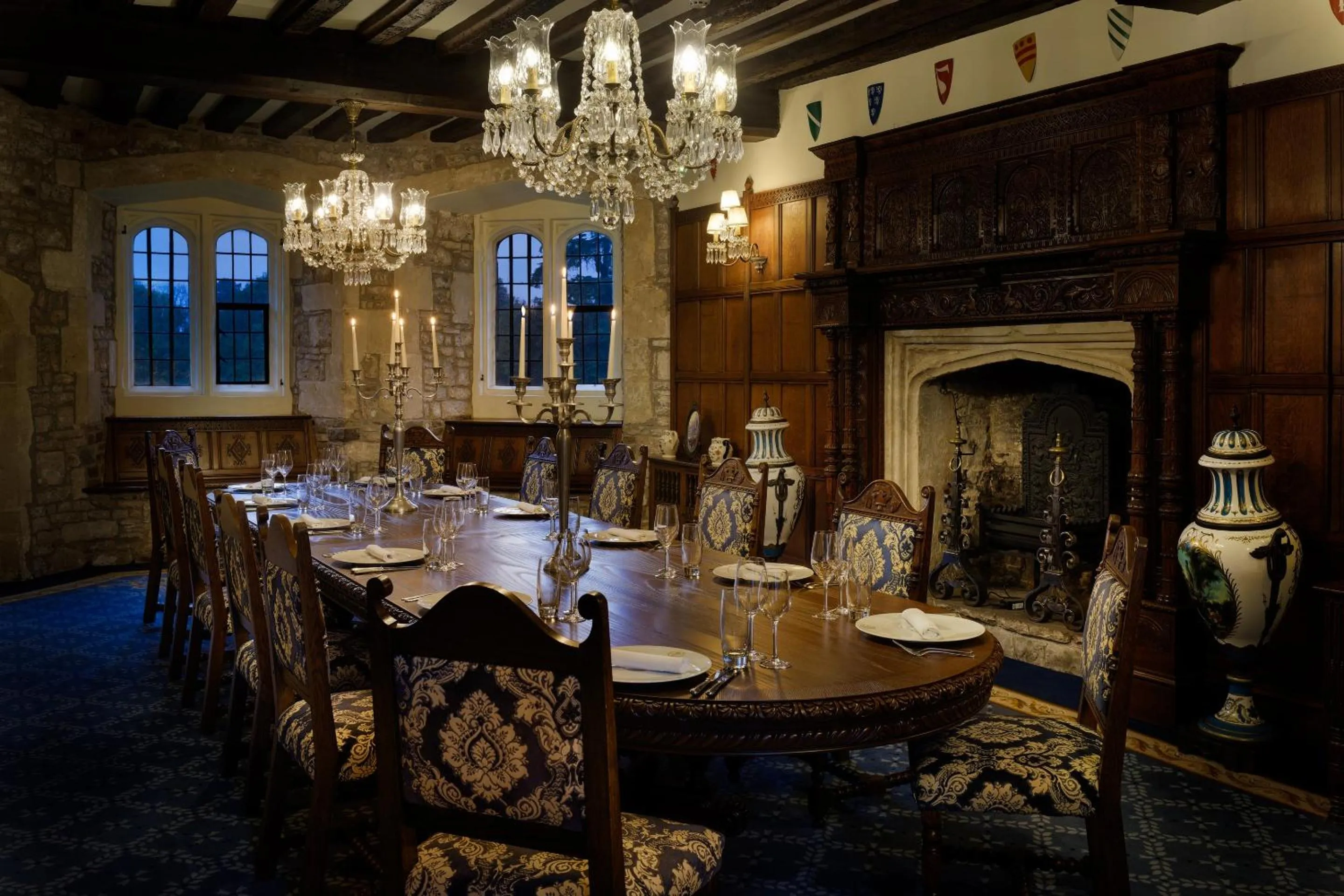 Dining area in Thornbury Castle - A Relais & Chateaux Hotel