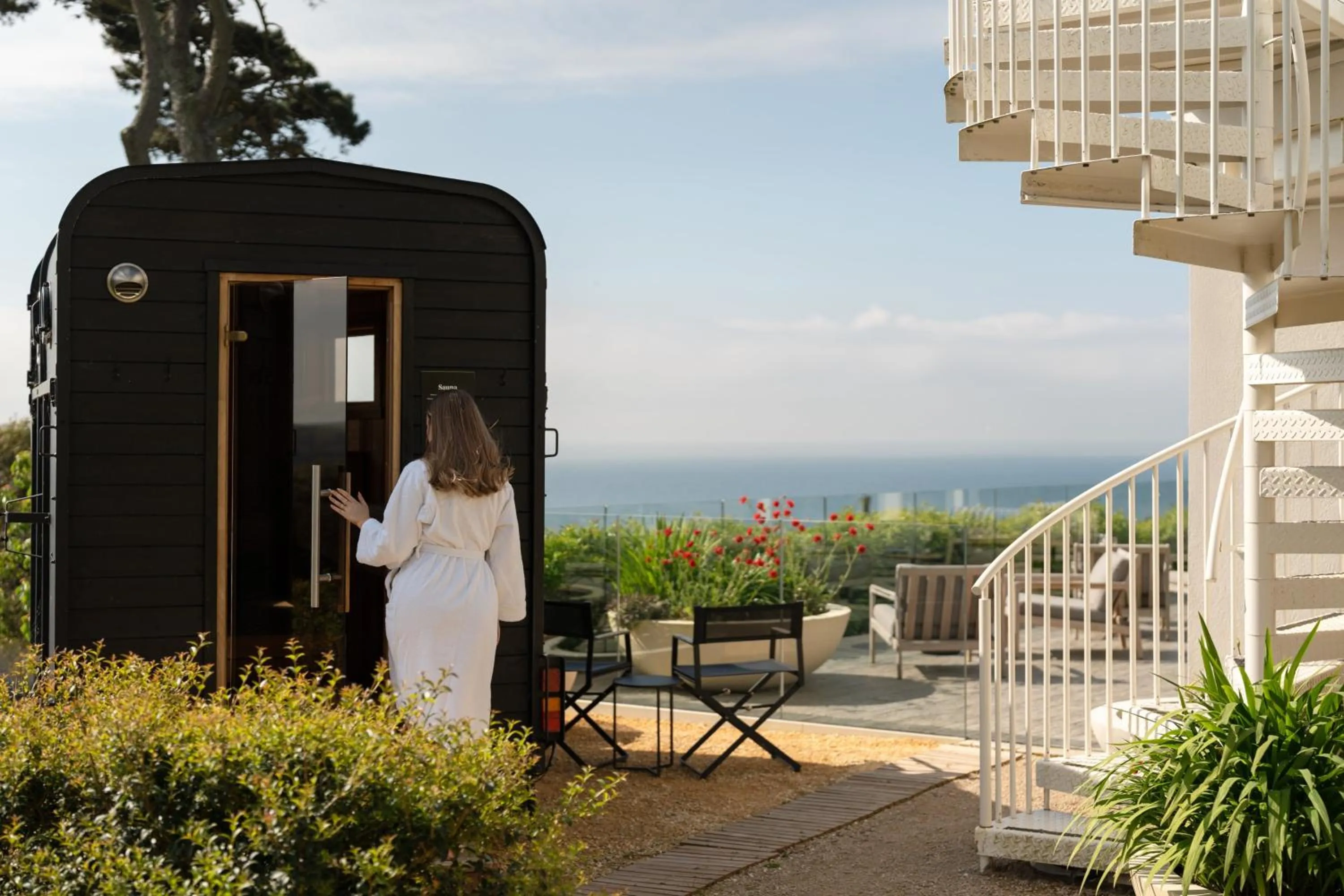 Sauna in Fowey Hall Hotel