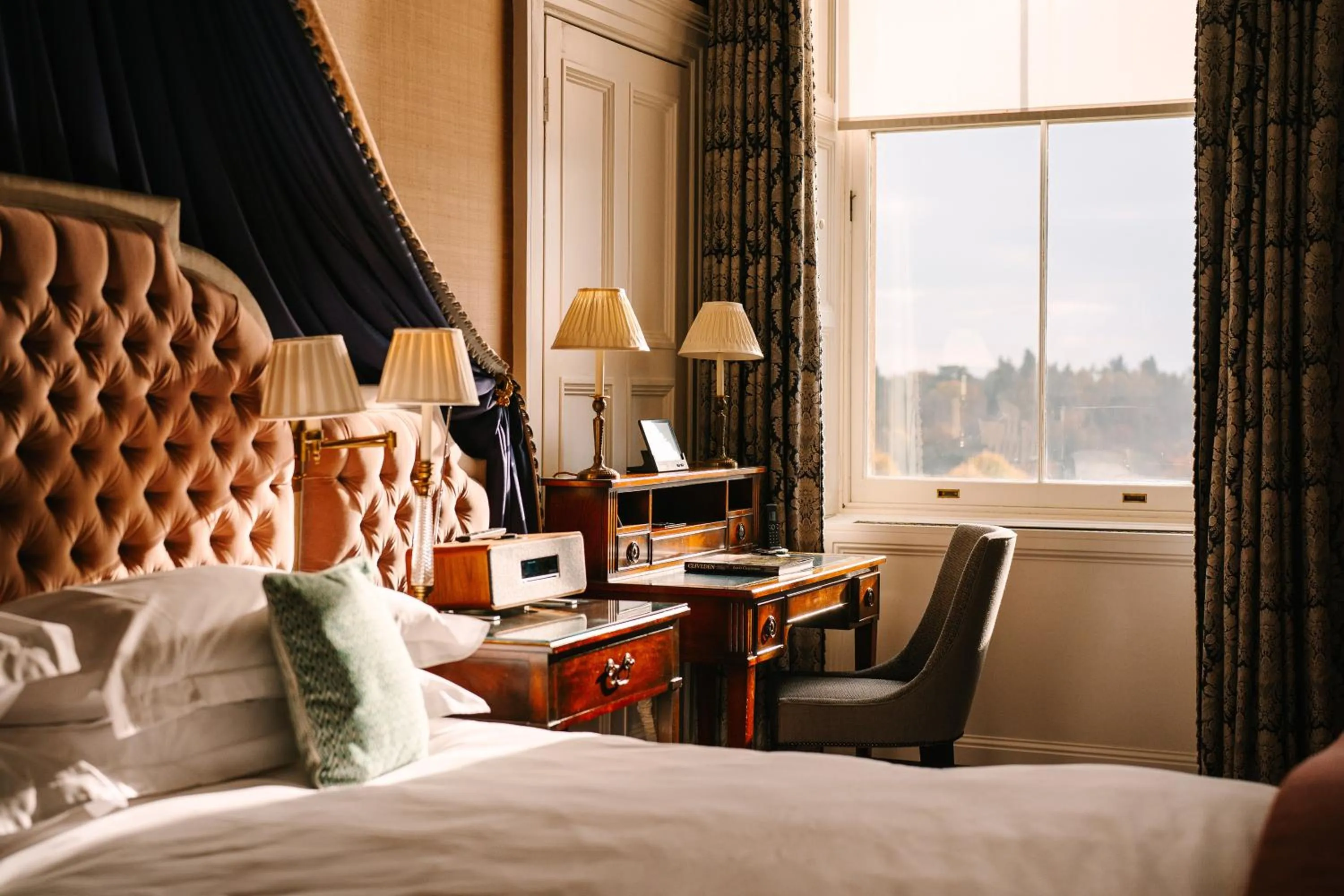 Bed in Cliveden House - an Iconic Luxury Hotel