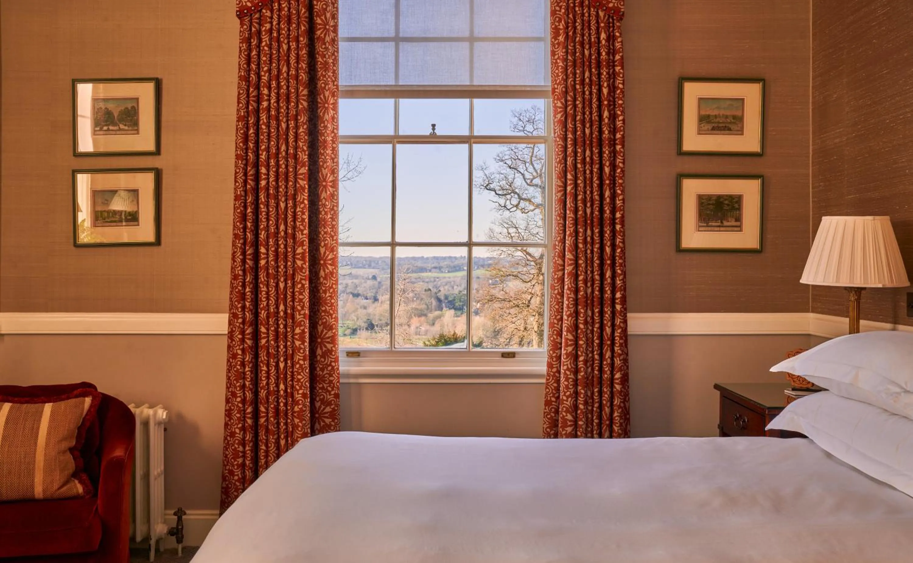 View (from property/room), Bed in Cliveden House - an Iconic Luxury Hotel