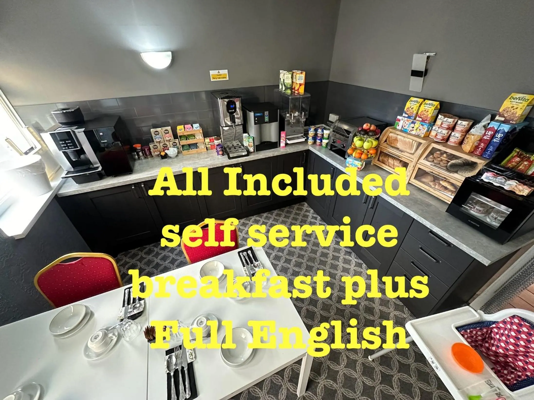 Food and drinks in The Villa Hotel