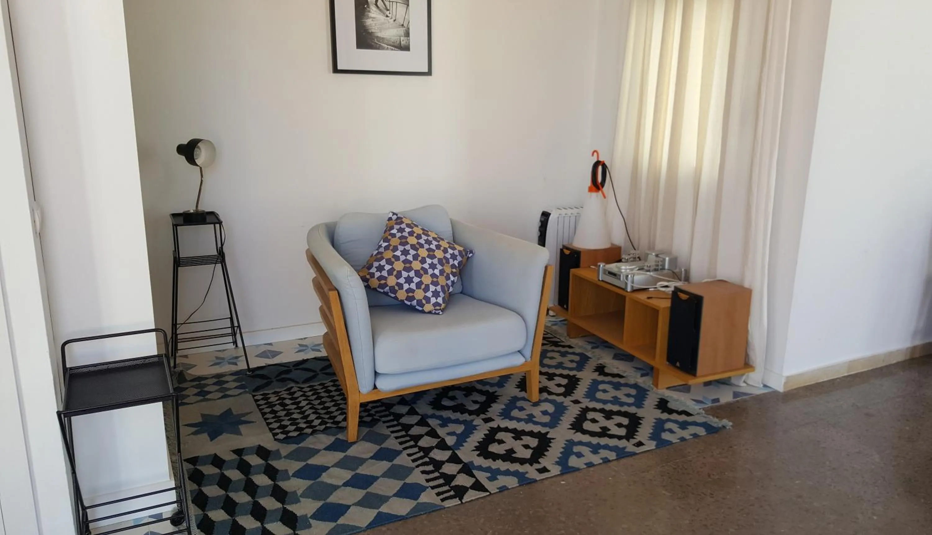 Seating area in The Sky Attic Apartment