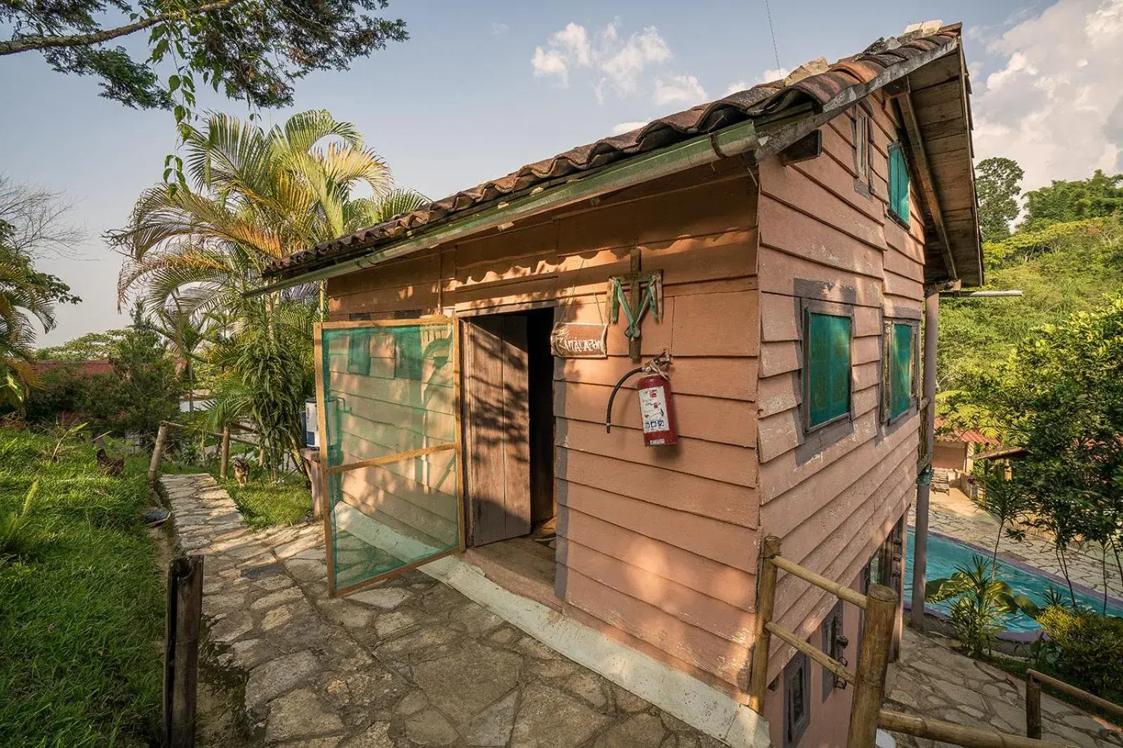 Double Room with Pool View in Cabañas Los Achicuales Double Room with Pool View in Cabañas Los Achicuales