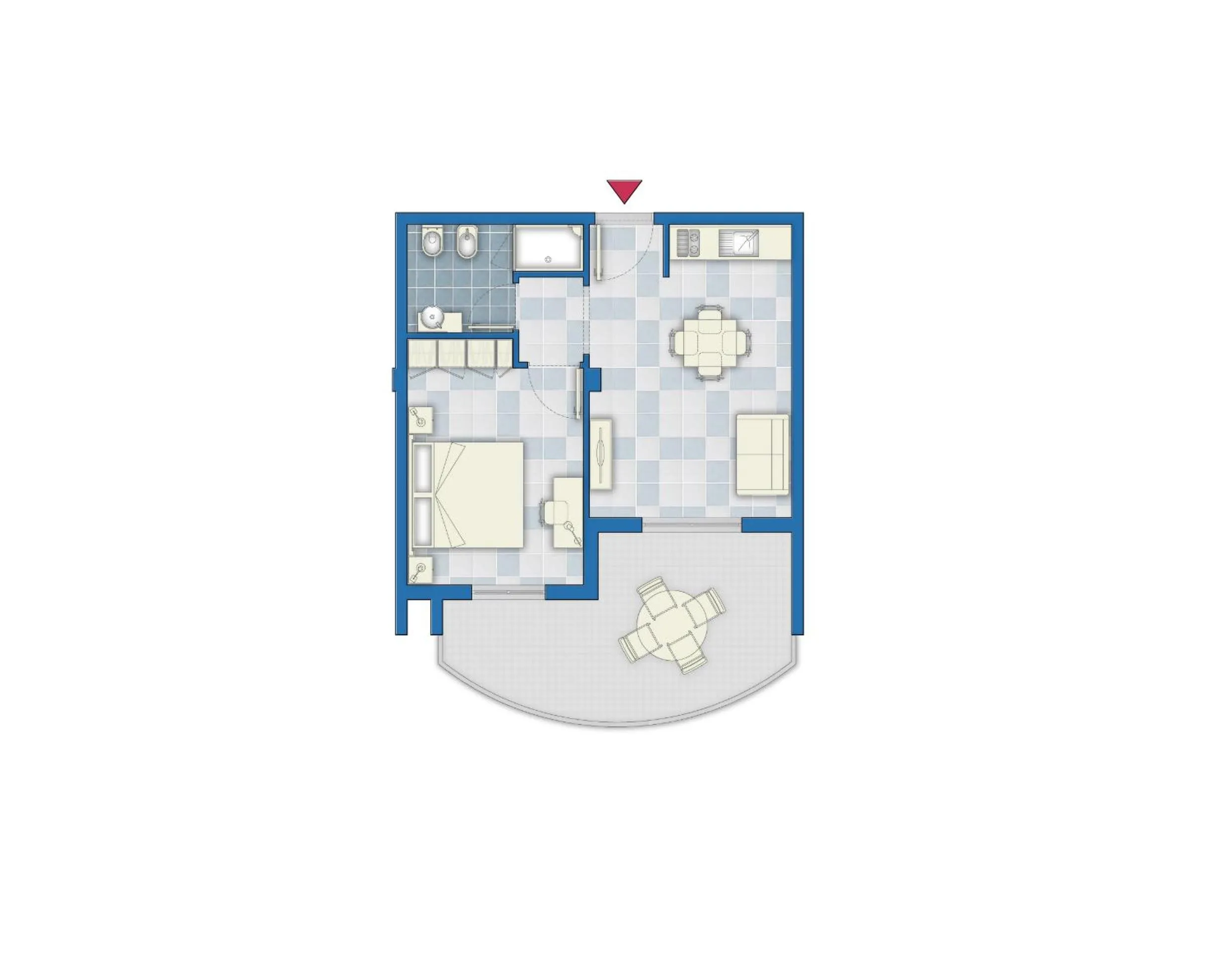 Floor plan in Mare Blu Residence