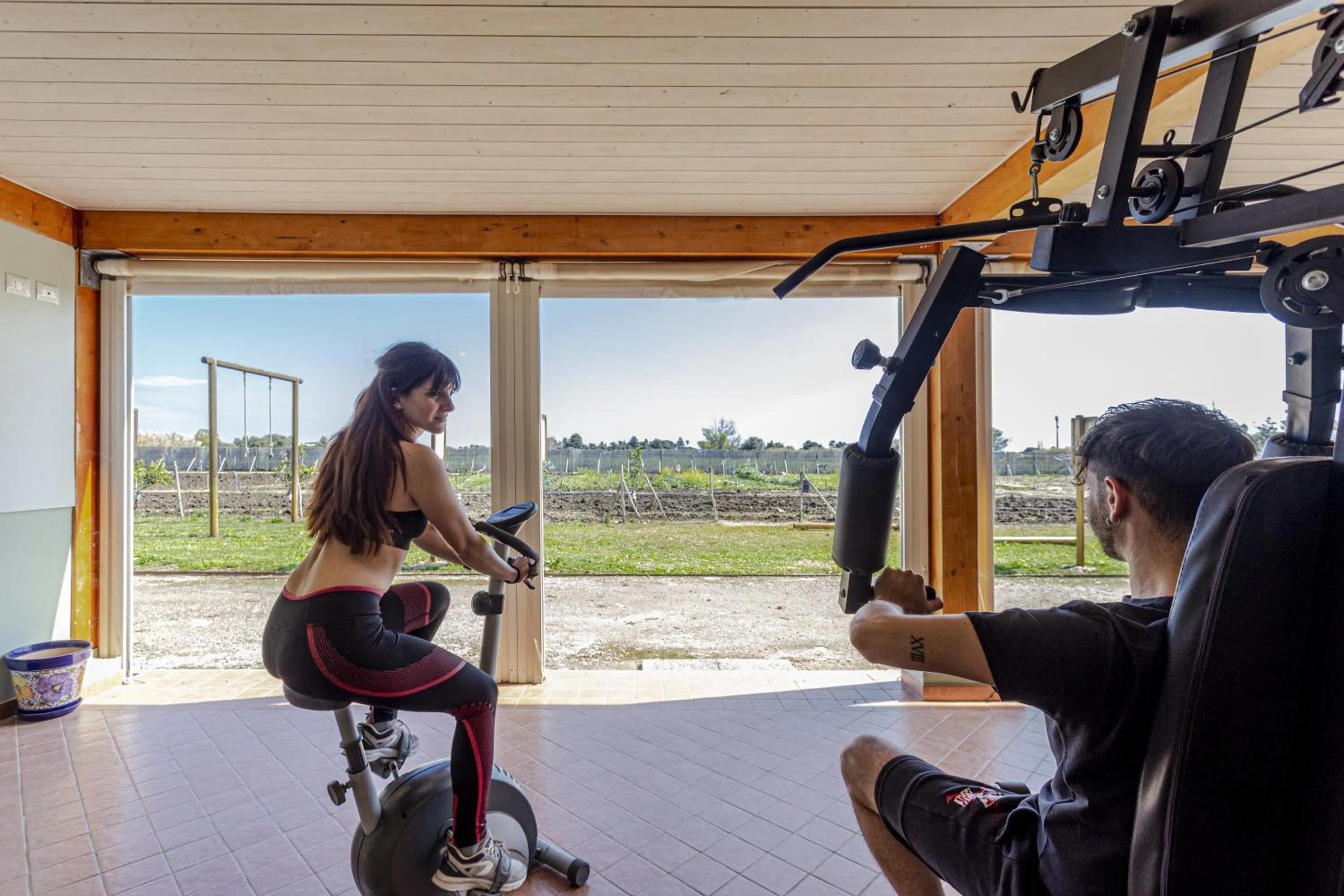 Fitness centre/facilities in Hotel Casale Milocca