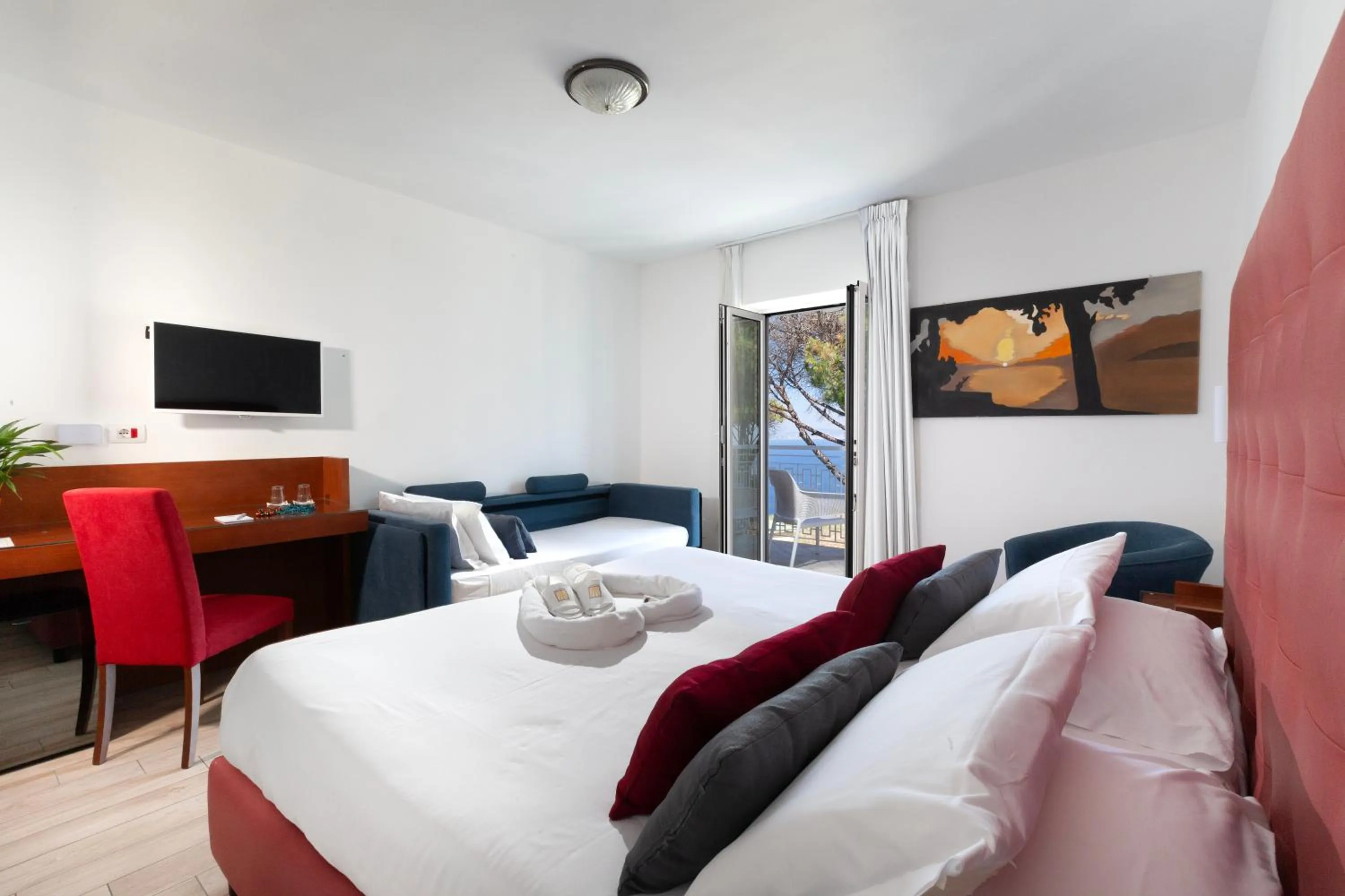 Bedroom, Bed in Hotel O Sole Mio