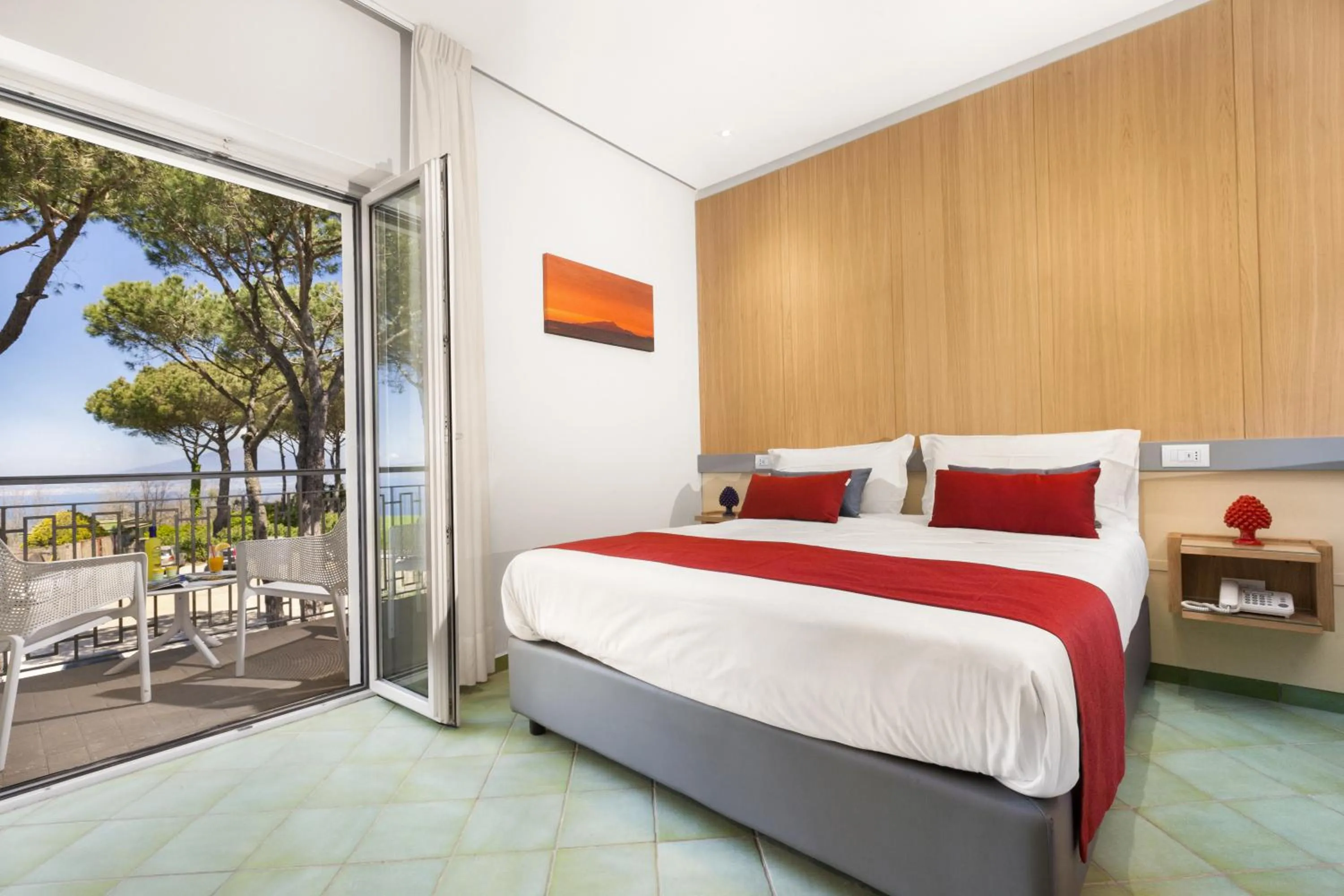 Bed in Hotel O Sole Mio