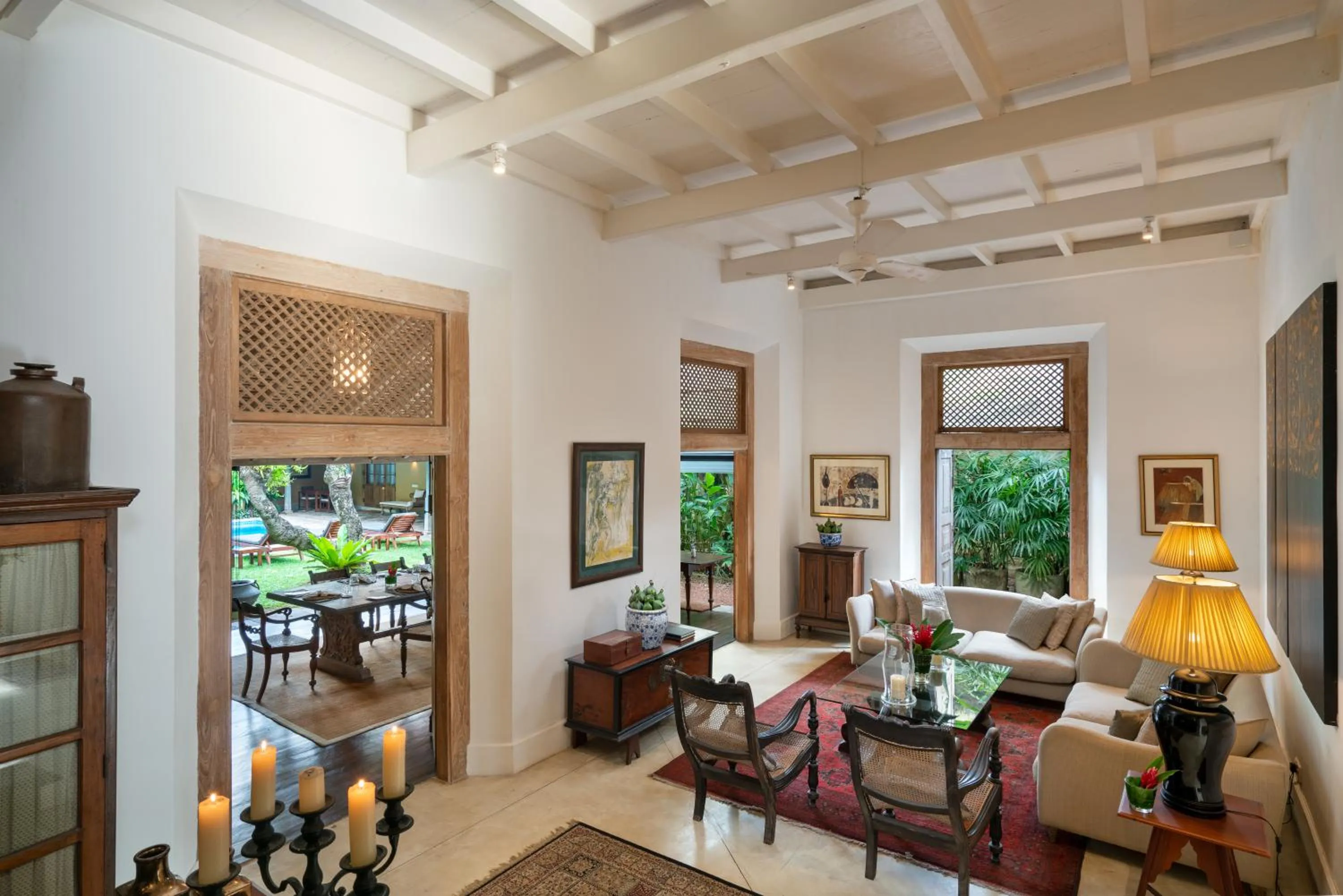 Seating area in Taru Villas Rampart Street - Galle Fort