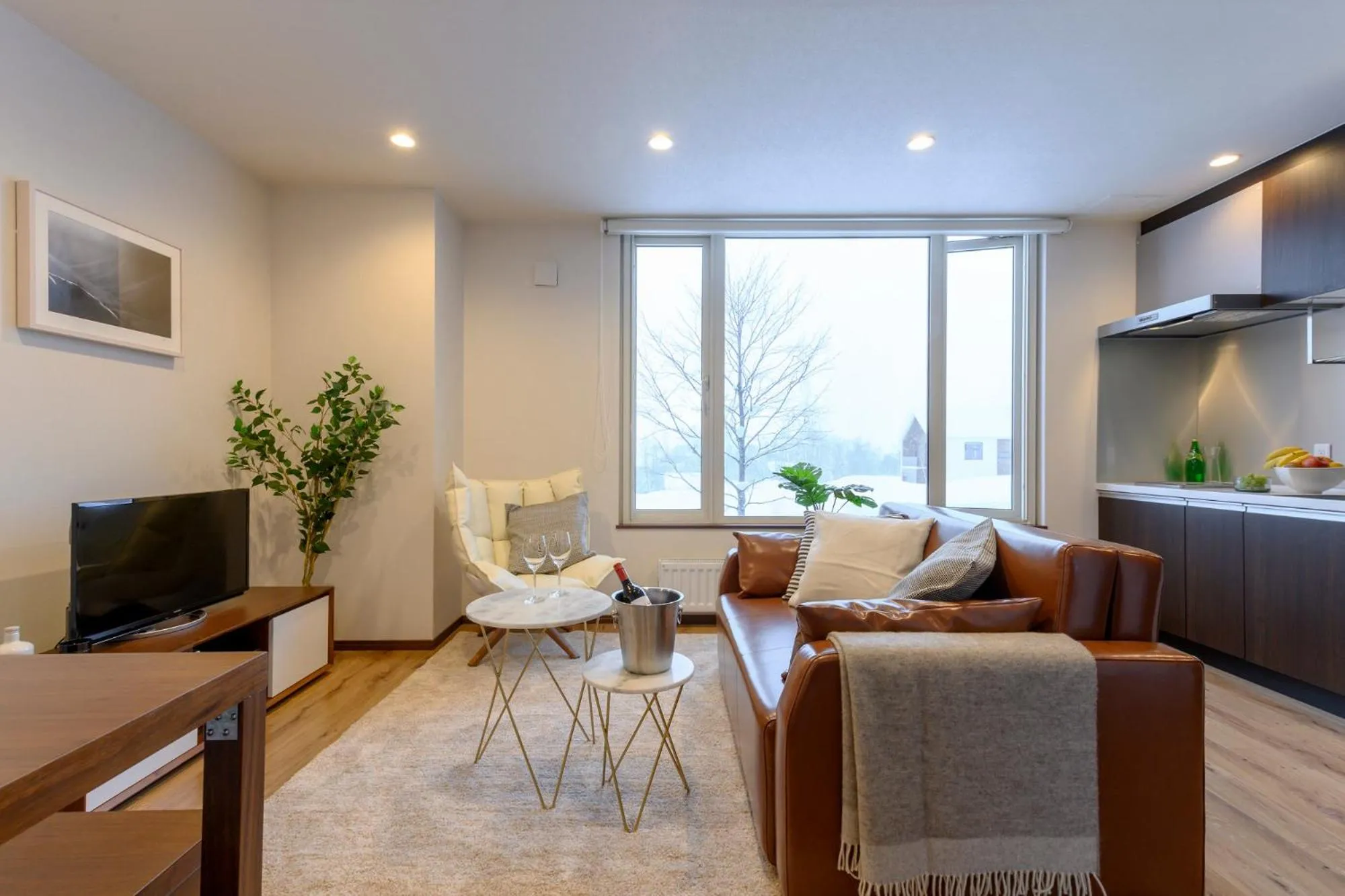 Living room in SnowDog Village