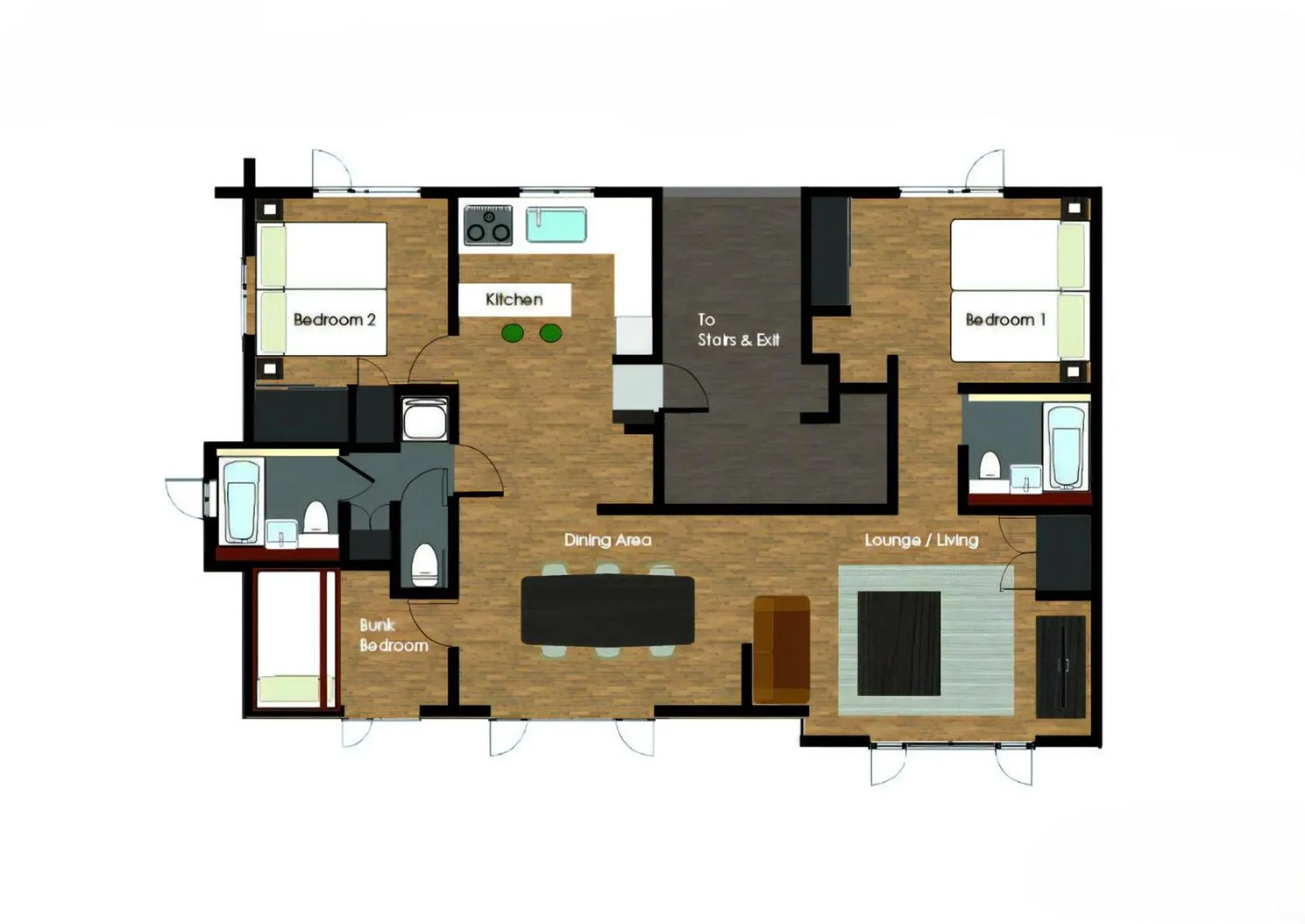 Floor plan in SnowDog Village