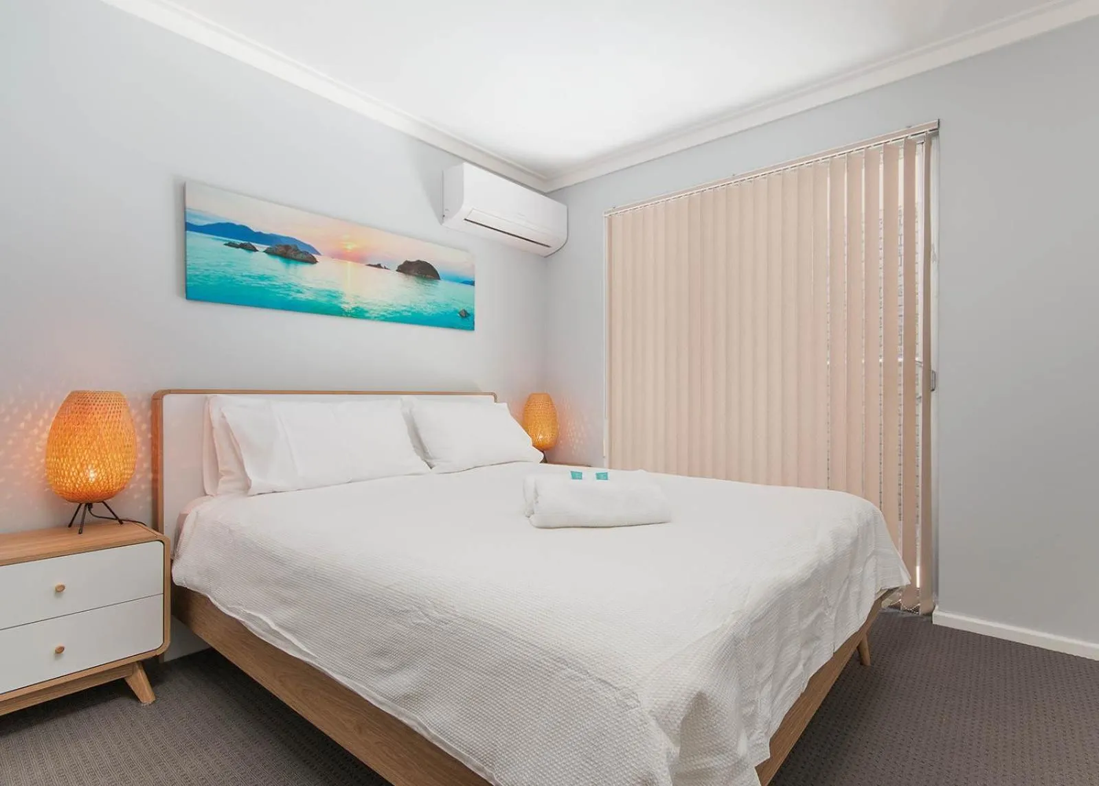 Bed in Twin Waters Caravan Park